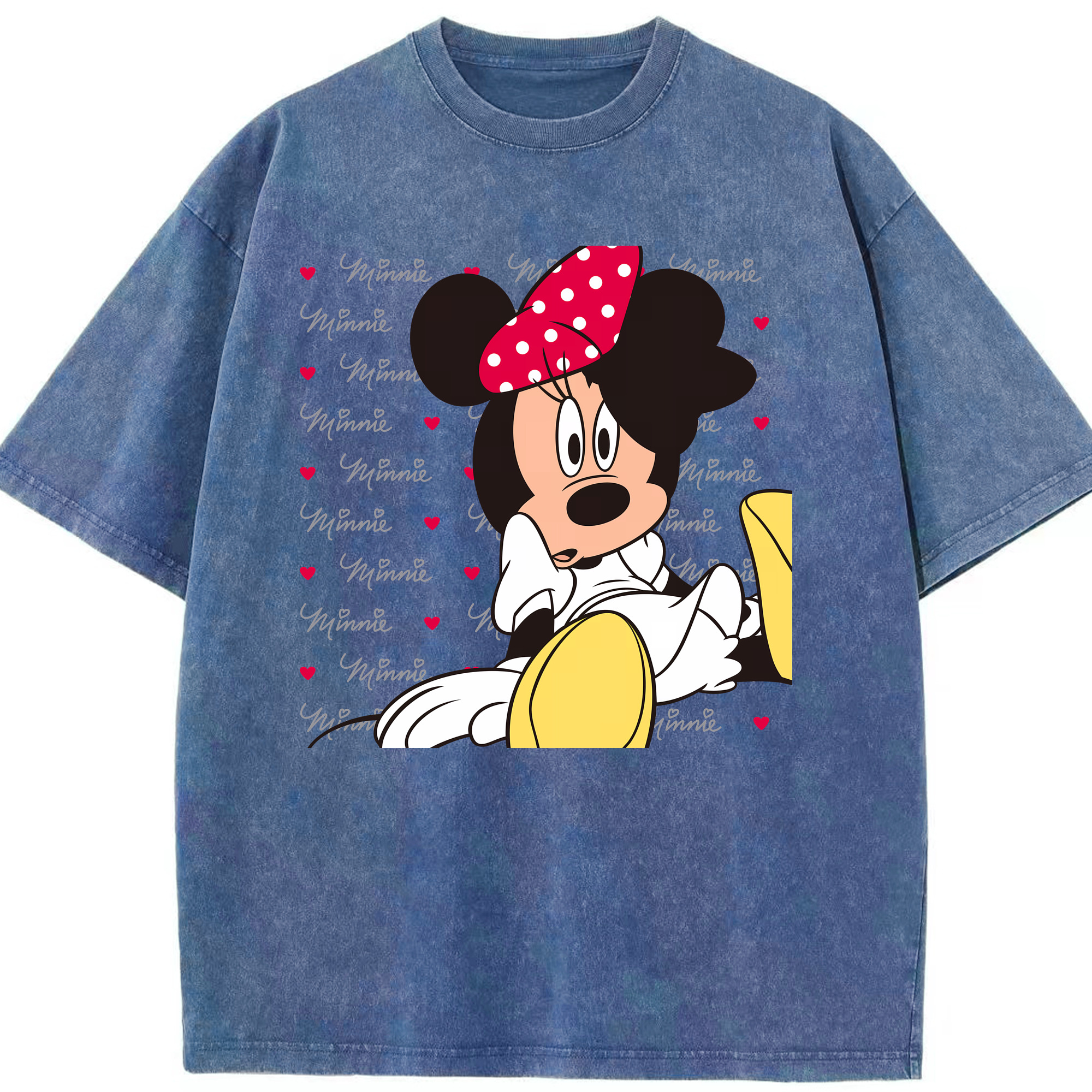 （画像用） ミッキーマウス Mickey Mouse 綿100% ヴィンテージ風 半袖Tシャツ（フロントプリント）