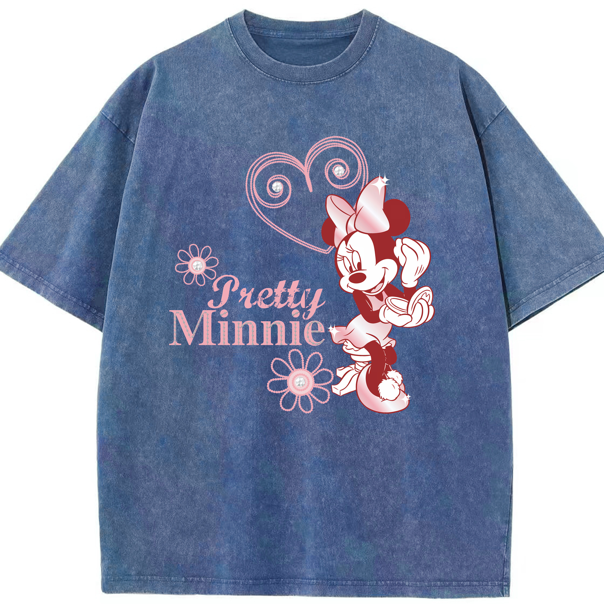 （画像用） ミッキーマウス Mickey Mouse 綿100% ヴィンテージ風 半袖Tシャツ（フロントプリント）
