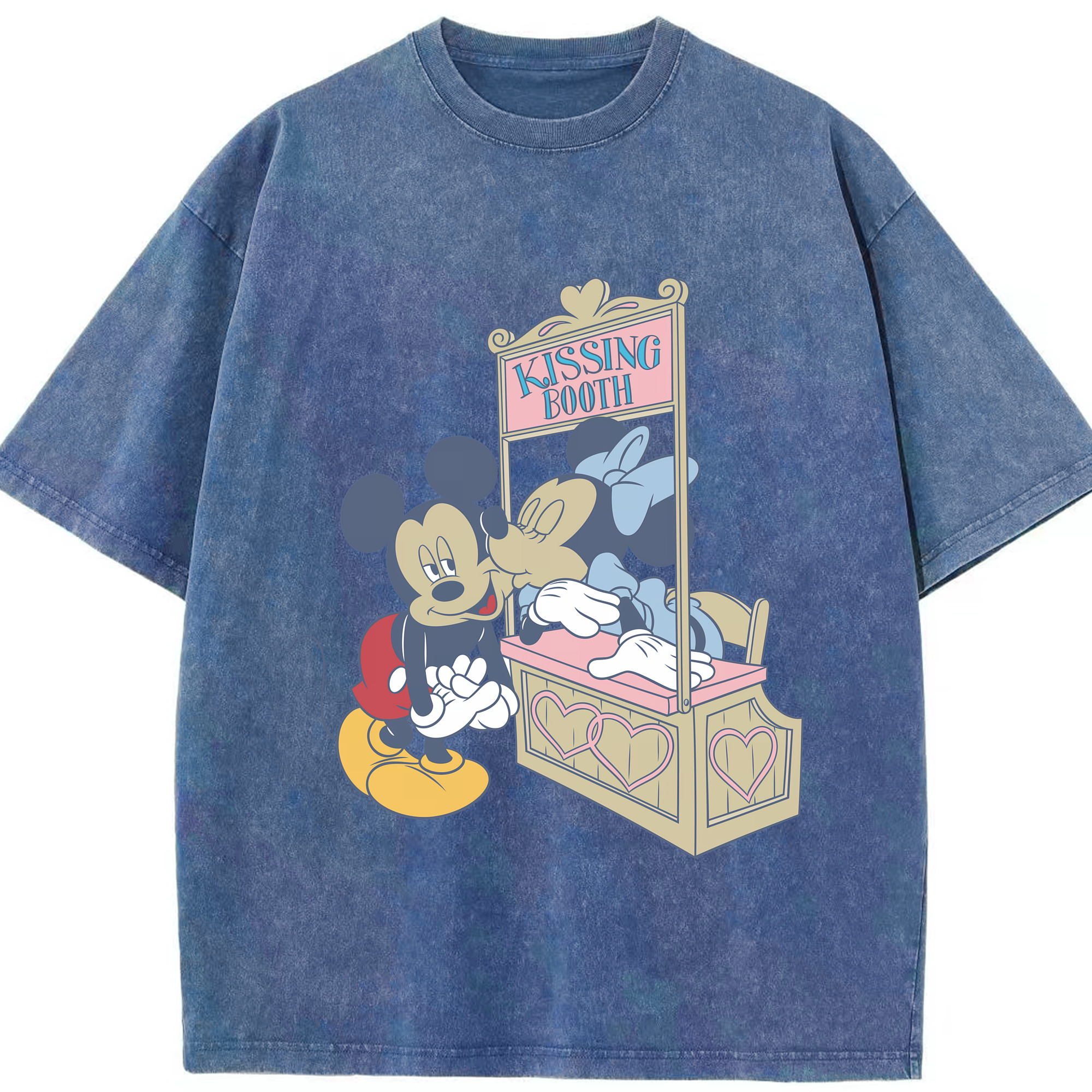 （画像用） ミッキーマウス Mickey Mouse 綿100% ヴィンテージ風 半袖Tシャツ（フロントプリント）