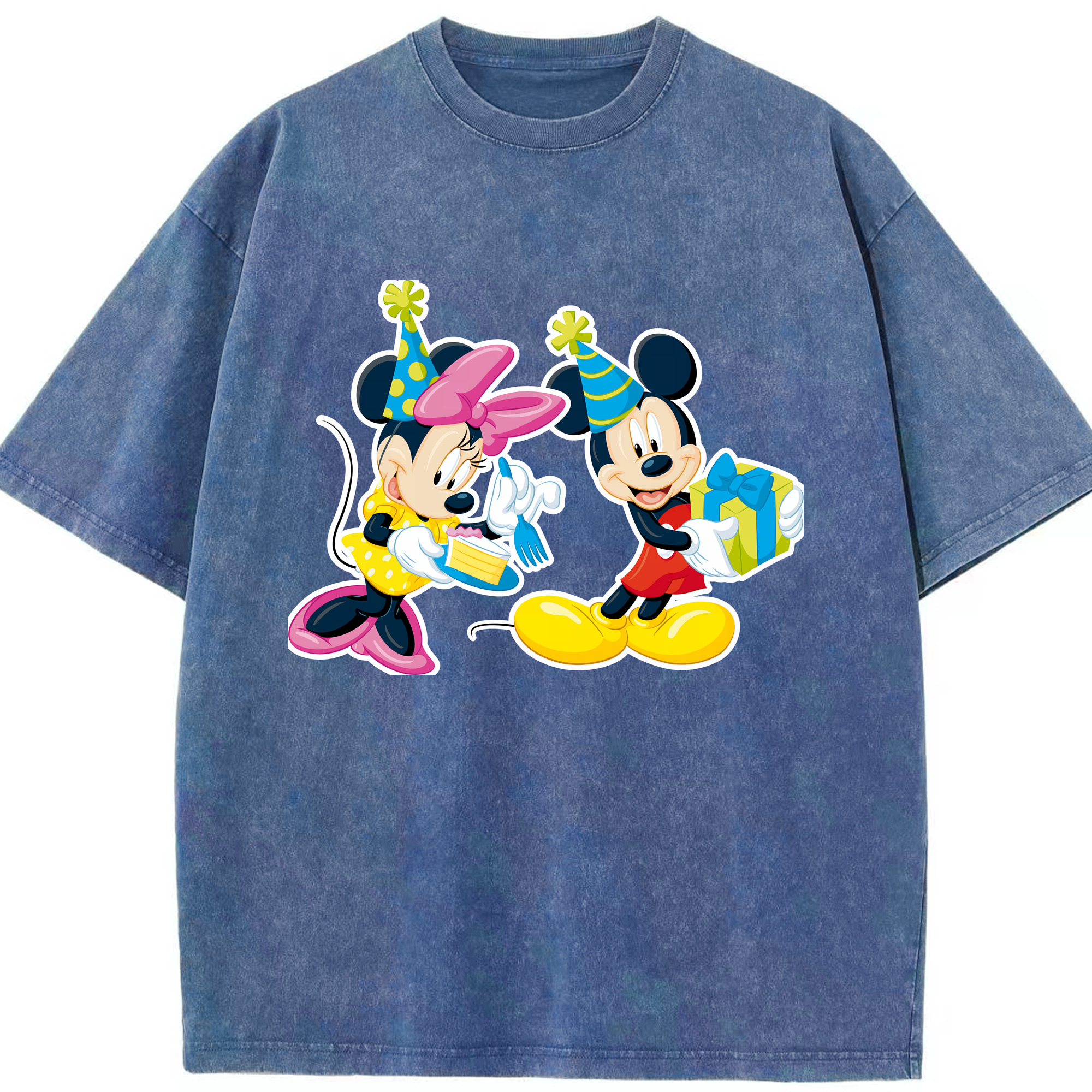 （画像用） ミッキーマウス Mickey Mouse 綿100% ヴィンテージ風 半袖Tシャツ（フロントプリント）