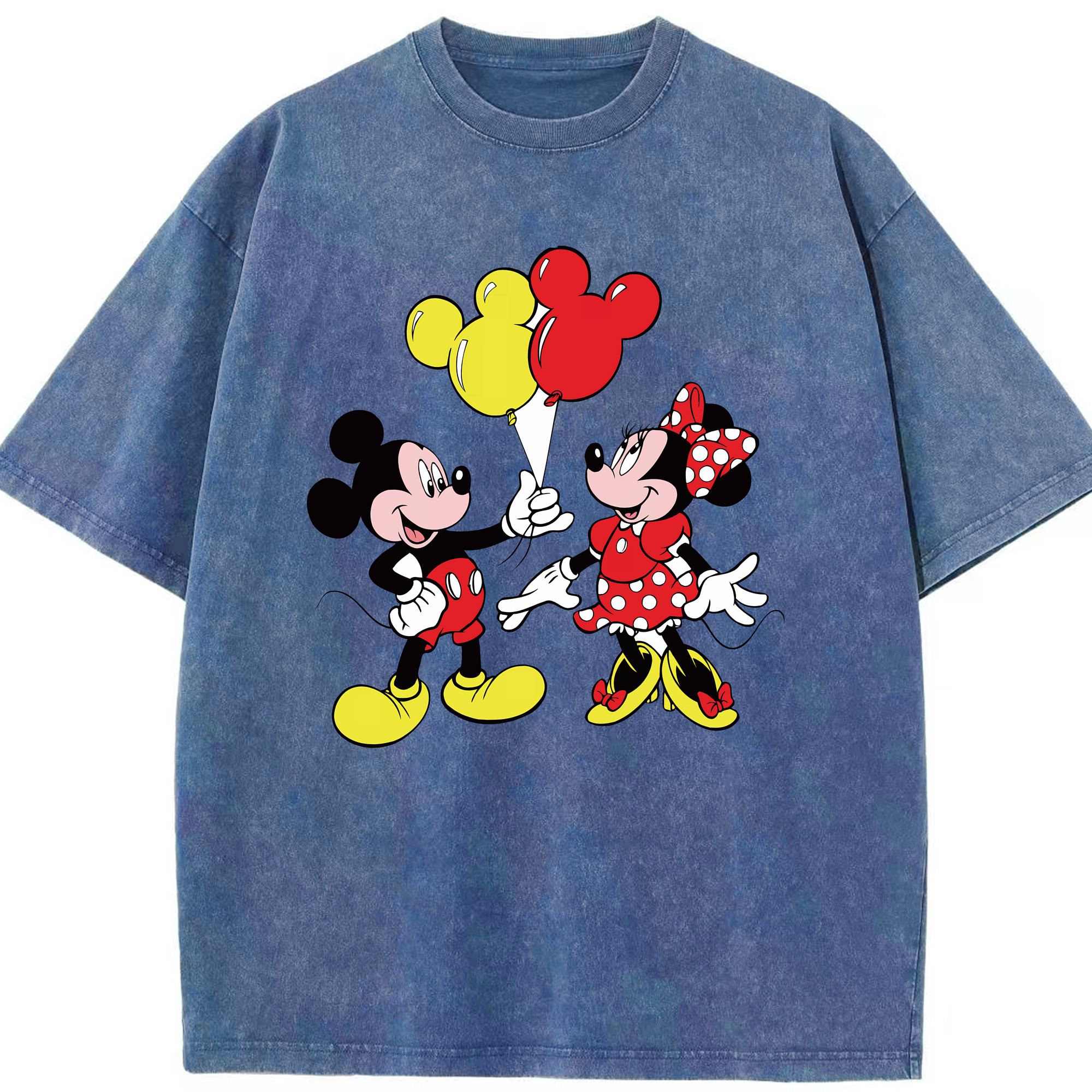 （画像用） ミッキーマウス Mickey Mouse 綿100% ヴィンテージ風 半袖Tシャツ（フロントプリント）