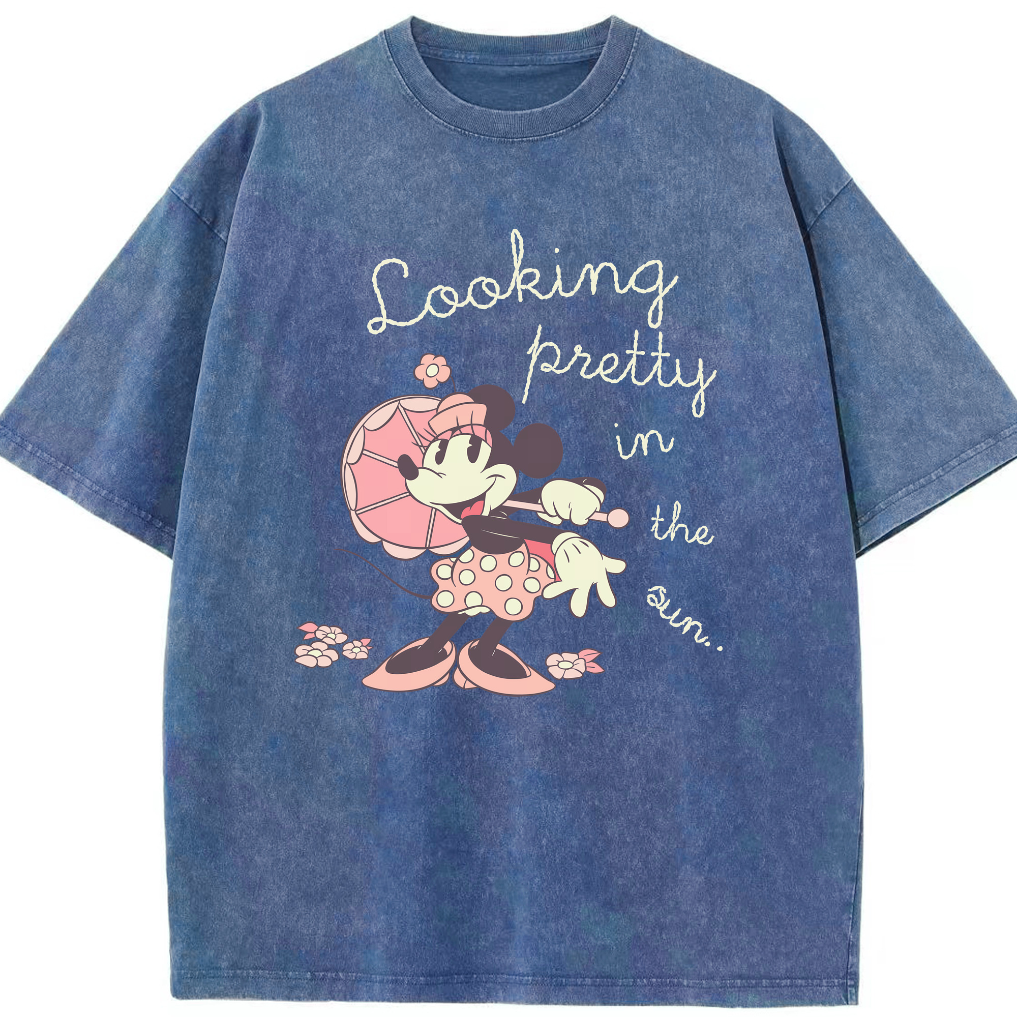 （画像用） ミッキーマウス Mickey Mouse 綿100% ヴィンテージ風 半袖Tシャツ（フロントプリント）