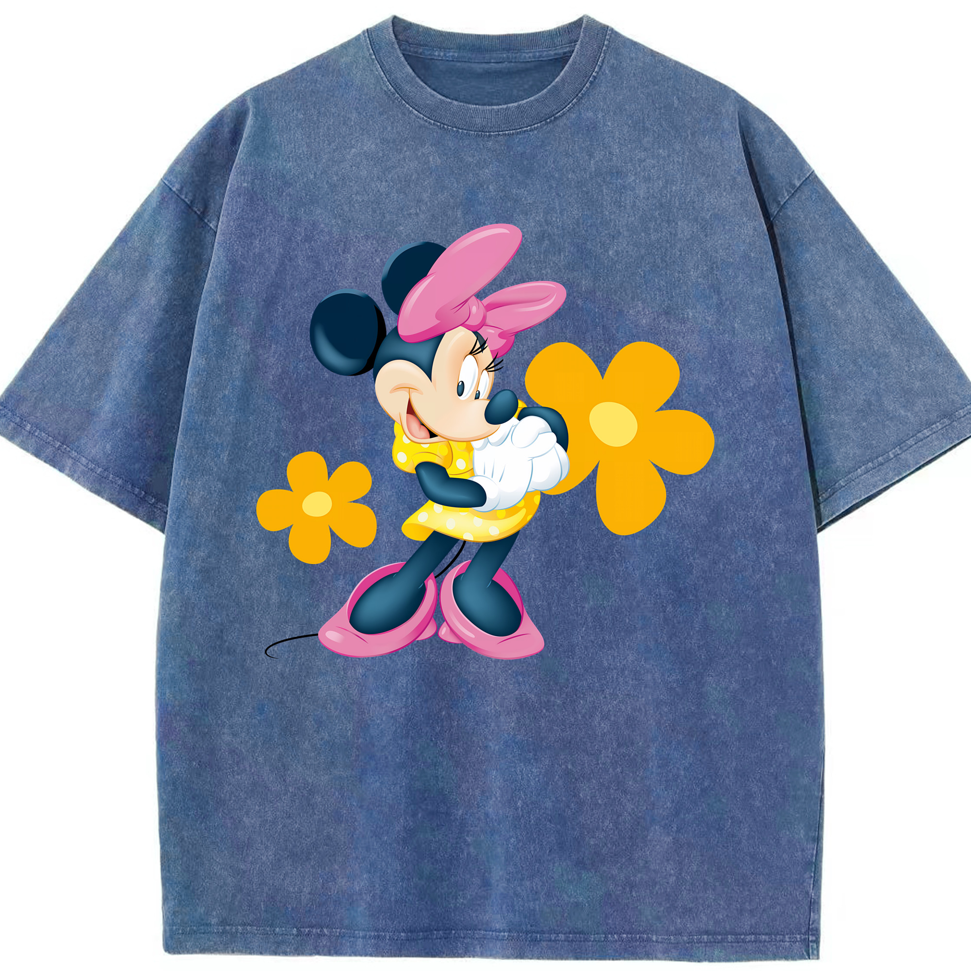 （画像用） ミッキーマウス Mickey Mouse 綿100% ヴィンテージ風 半袖Tシャツ（フロントプリント）