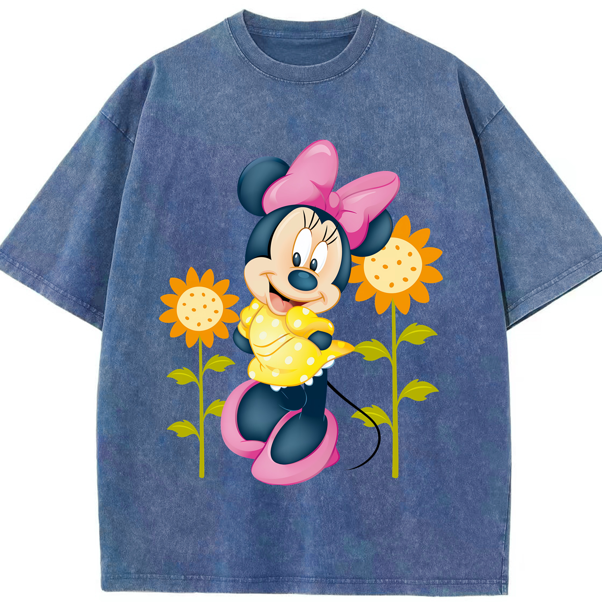 （画像用） ミッキーマウス Mickey Mouse 綿100% ヴィンテージ風 半袖Tシャツ（フロントプリント）
