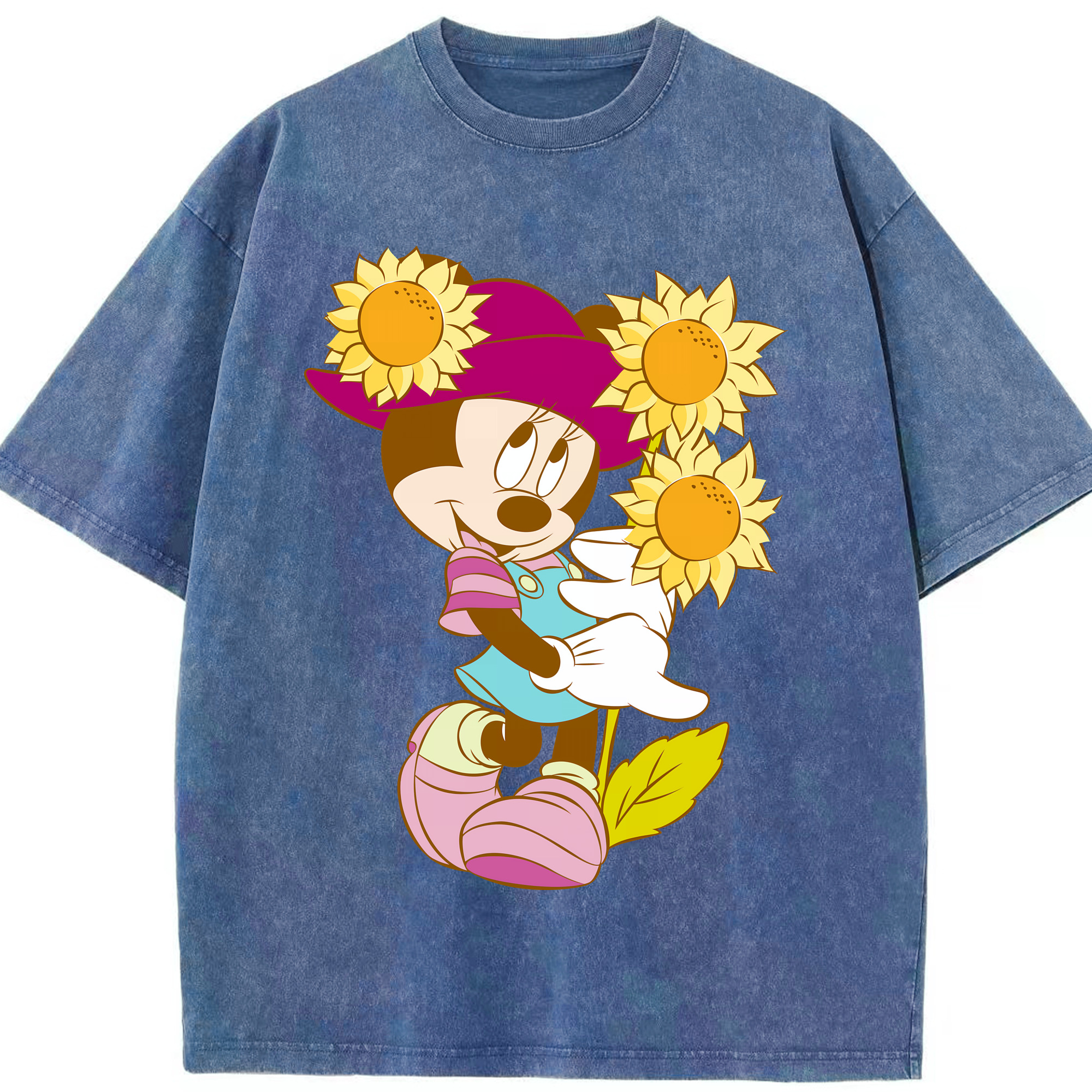 （画像用） ミッキーマウス Mickey Mouse 綿100% ヴィンテージ風 半袖Tシャツ（フロントプリント）