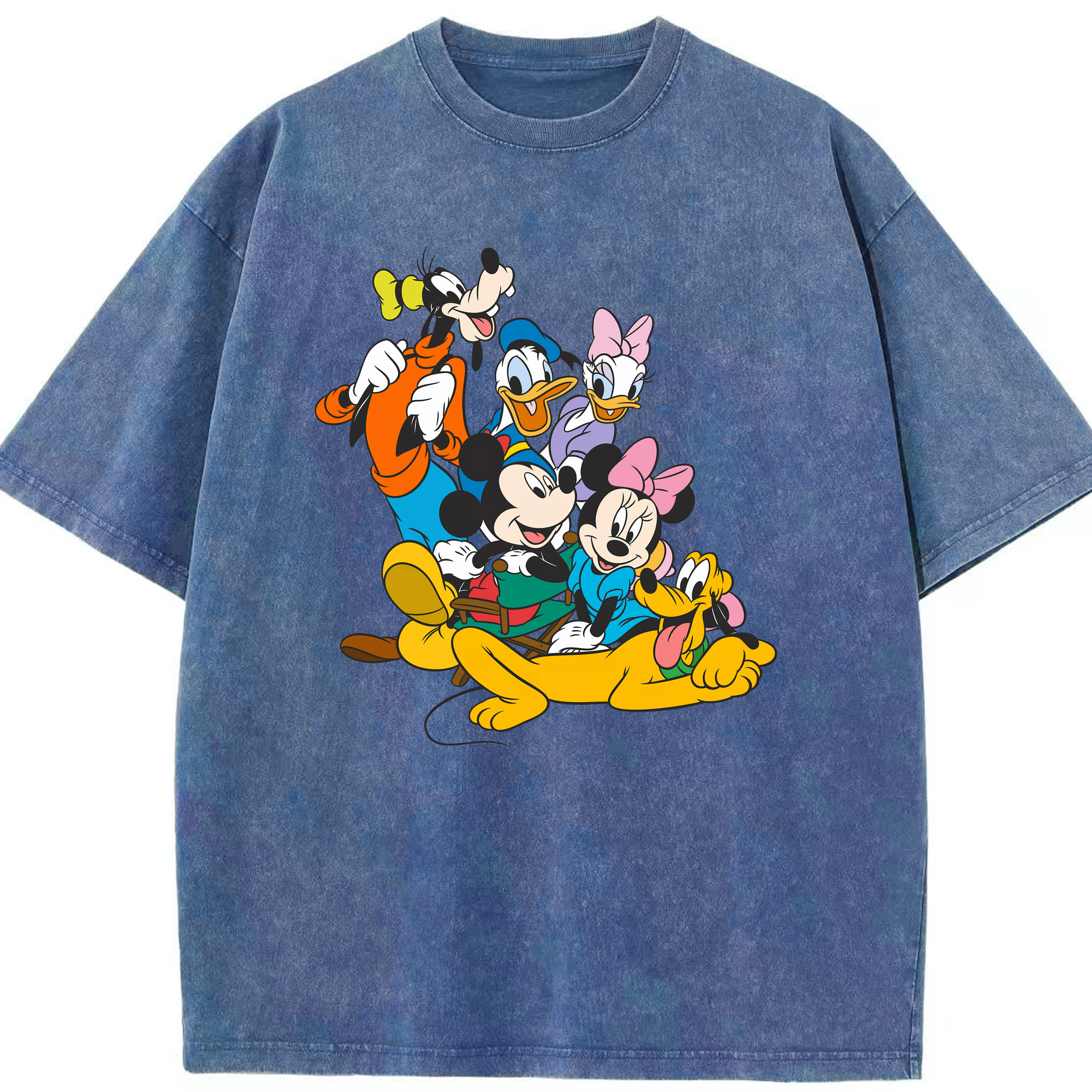 （画像用） ミッキーマウス Mickey Mouse 綿100% ヴィンテージ風 半袖Tシャツ（フロントプリント）