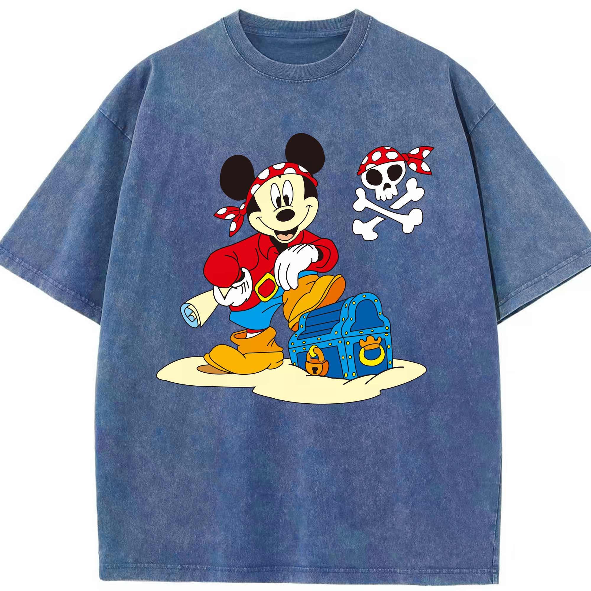 （画像用） ミッキーマウス Mickey Mouse 綿100% ヴィンテージ風 半袖Tシャツ（フロントプリント）