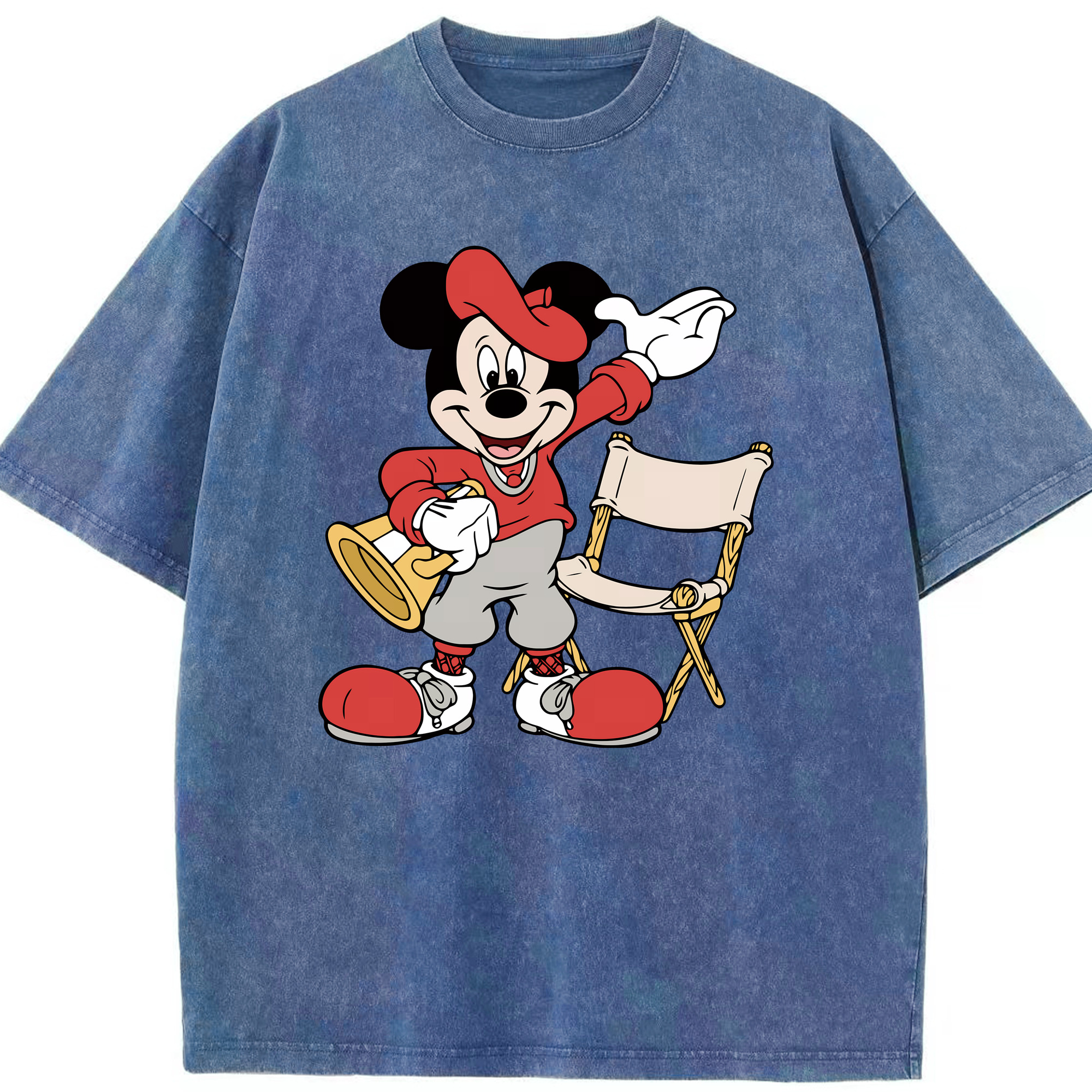 ミッキーマウス Mickey Mouse 綿100% ヴィンテージ風 半袖Tシャツ（フロントプリント）