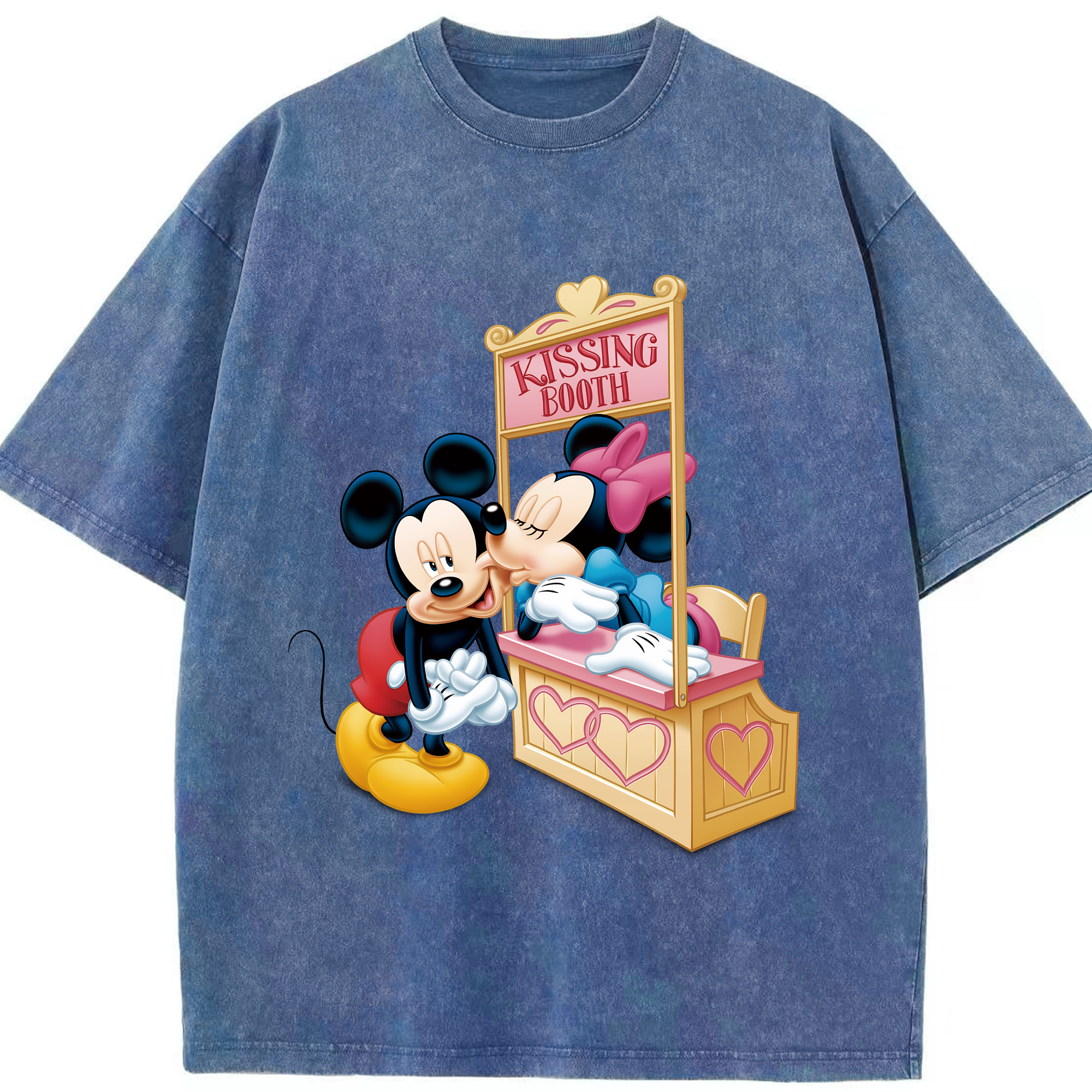 （画像用） ミッキーマウス Mickey Mouse 綿100% ヴィンテージ風 半袖Tシャツ（フロントプリント）