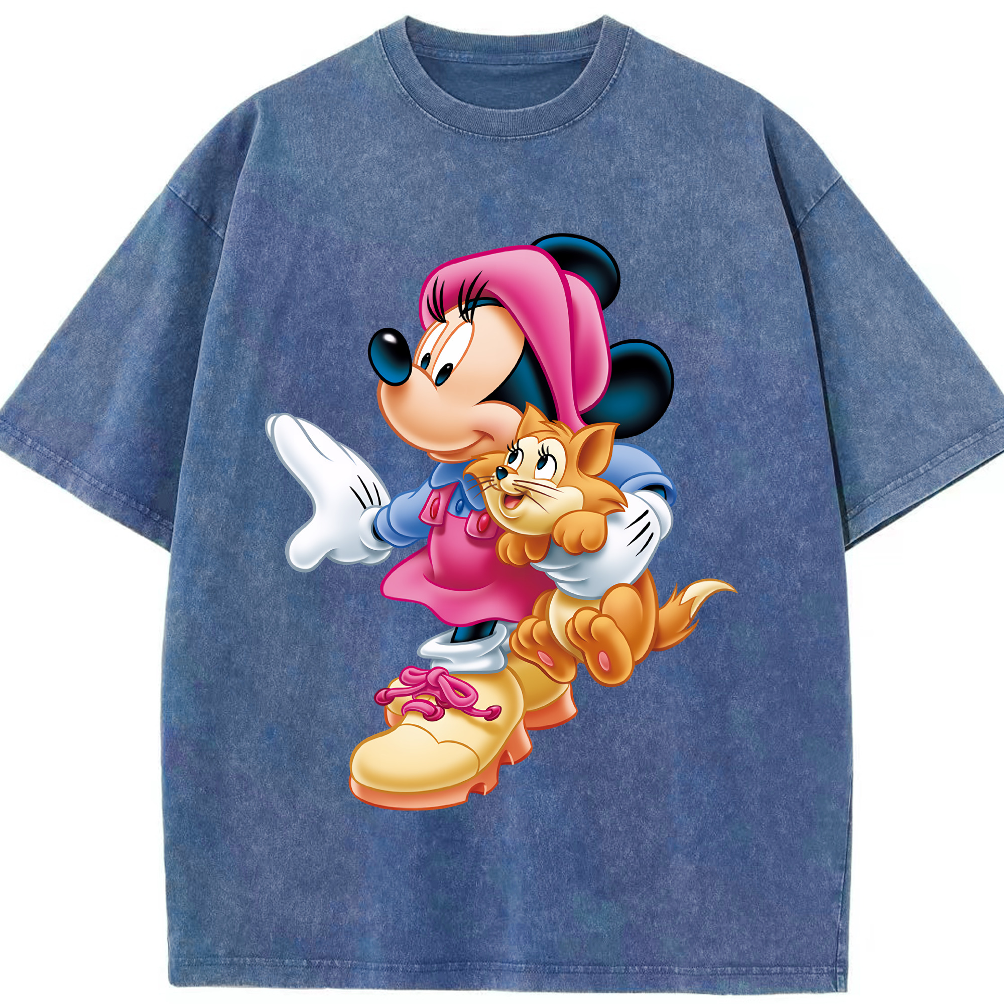 （画像用） ミッキーマウス Mickey Mouse 綿100% ヴィンテージ風 半袖Tシャツ（フロントプリント）