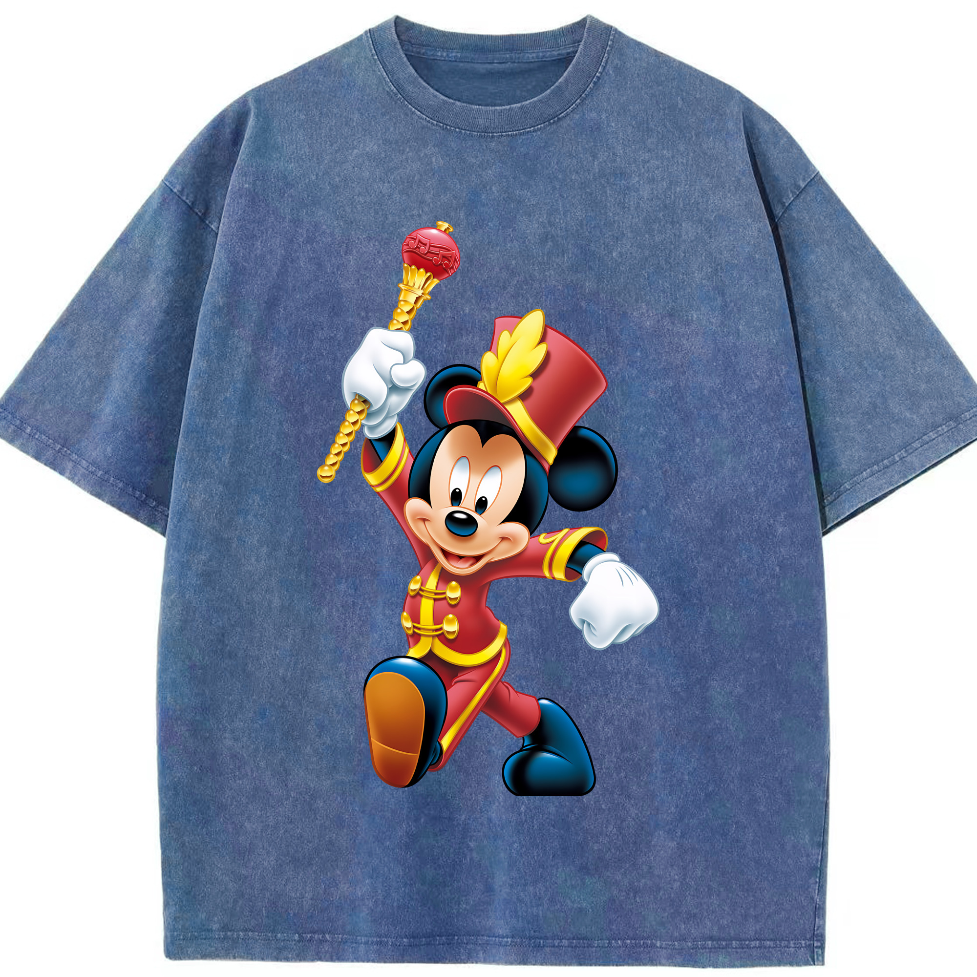 （画像用） ミッキーマウス Mickey Mouse 綿100% ヴィンテージ風 半袖Tシャツ（フロントプリント）