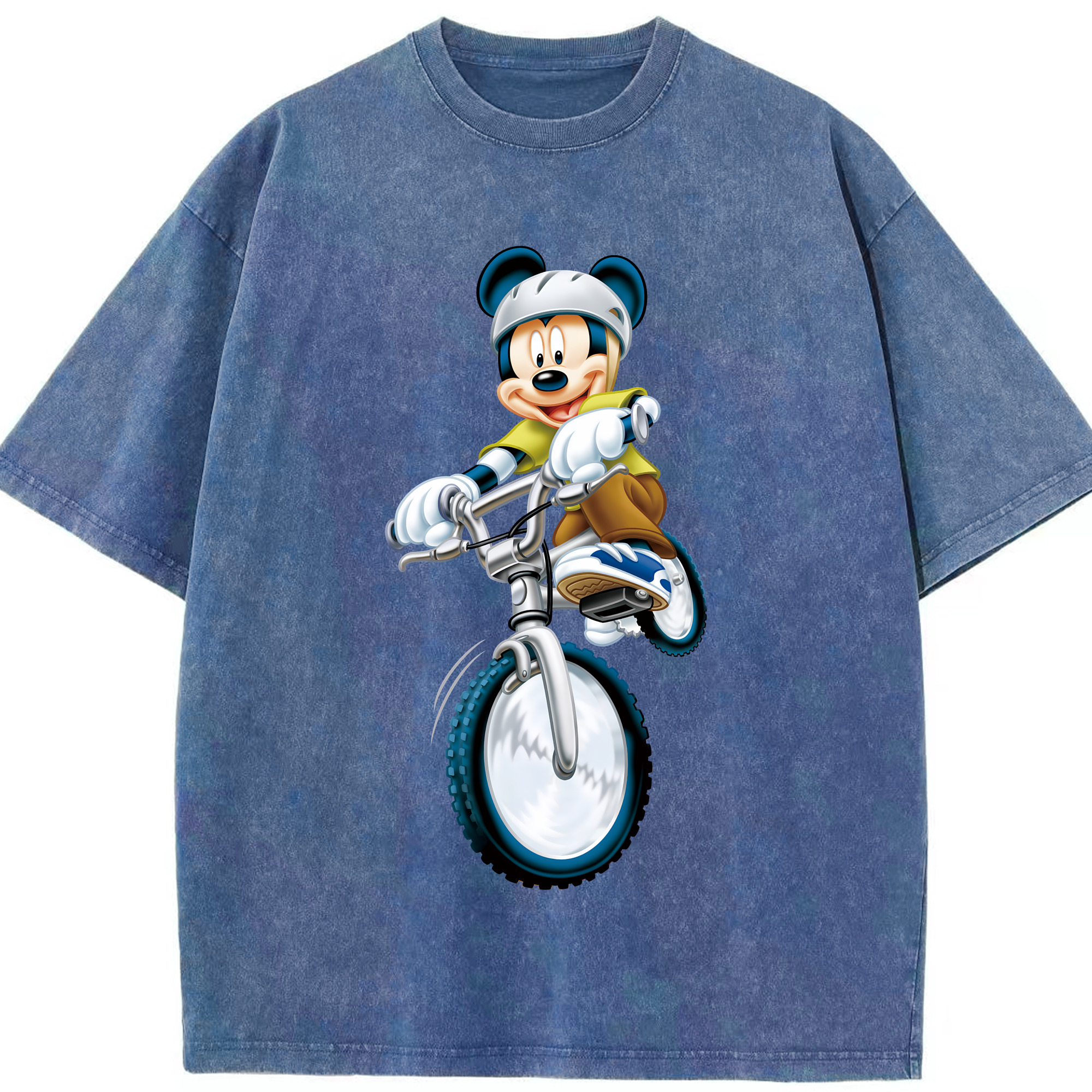 （画像用） ミッキーマウス Mickey Mouse 綿100% ヴィンテージ風 半袖Tシャツ（フロントプリント）