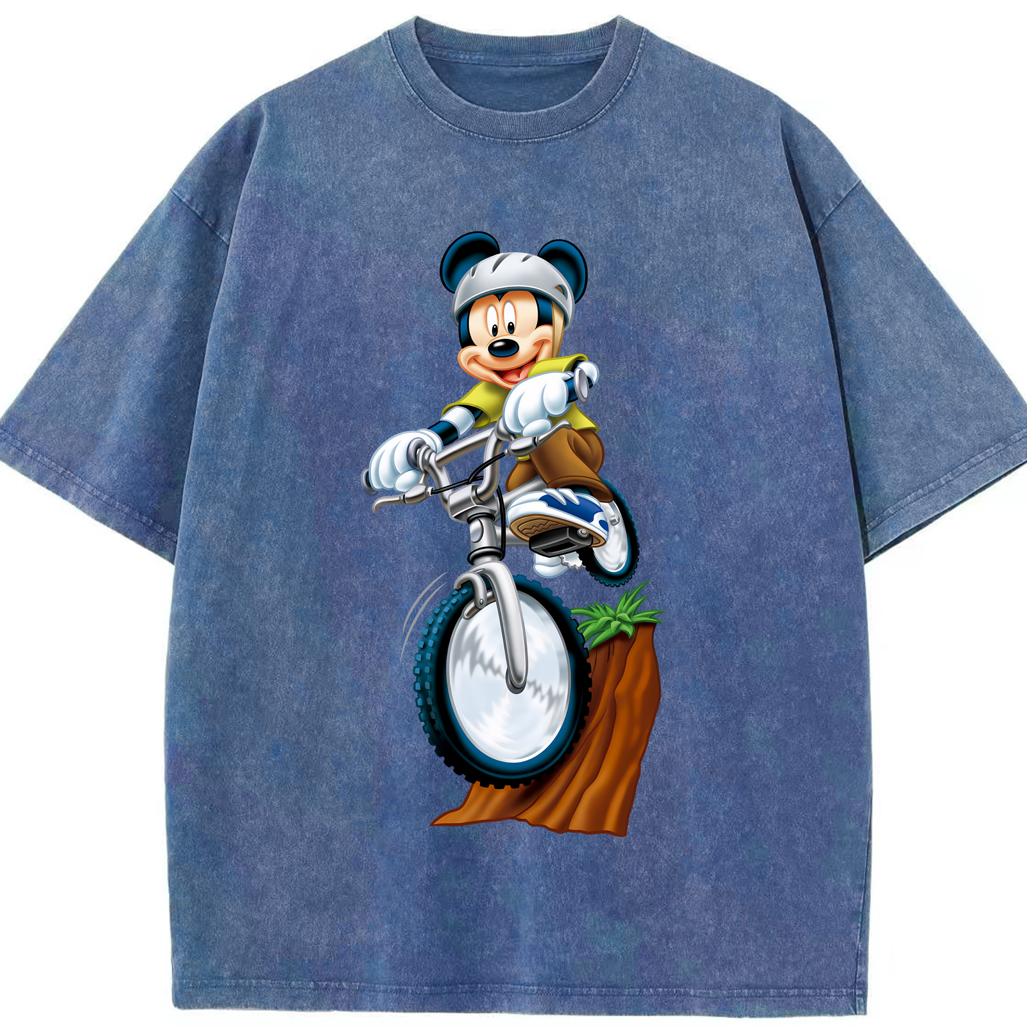 （画像用） ミッキーマウス Mickey Mouse 綿100% ヴィンテージ風 半袖Tシャツ（フロントプリント）