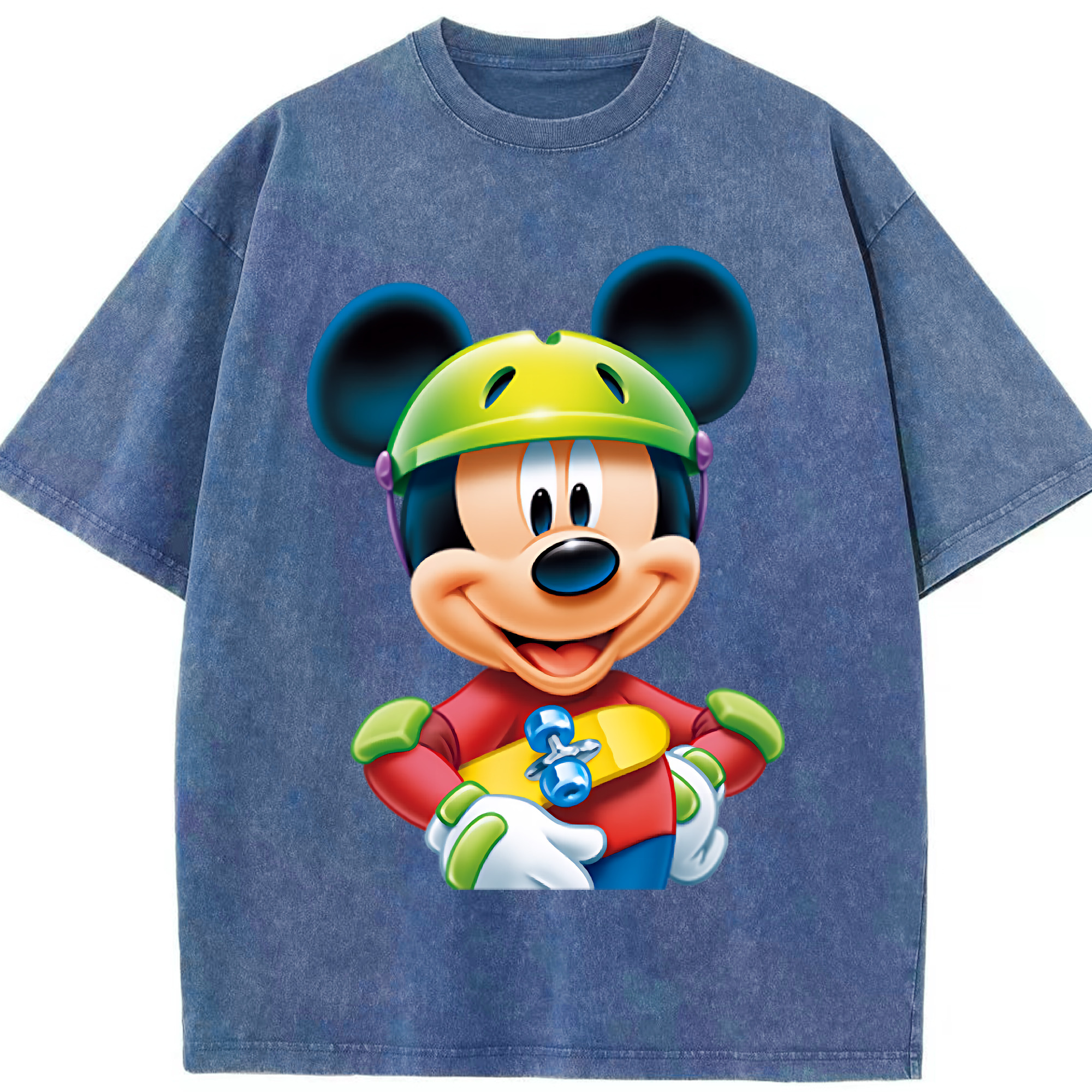 （画像用） ミッキーマウス Mickey Mouse 綿100% ヴィンテージ風 半袖Tシャツ（フロントプリント）