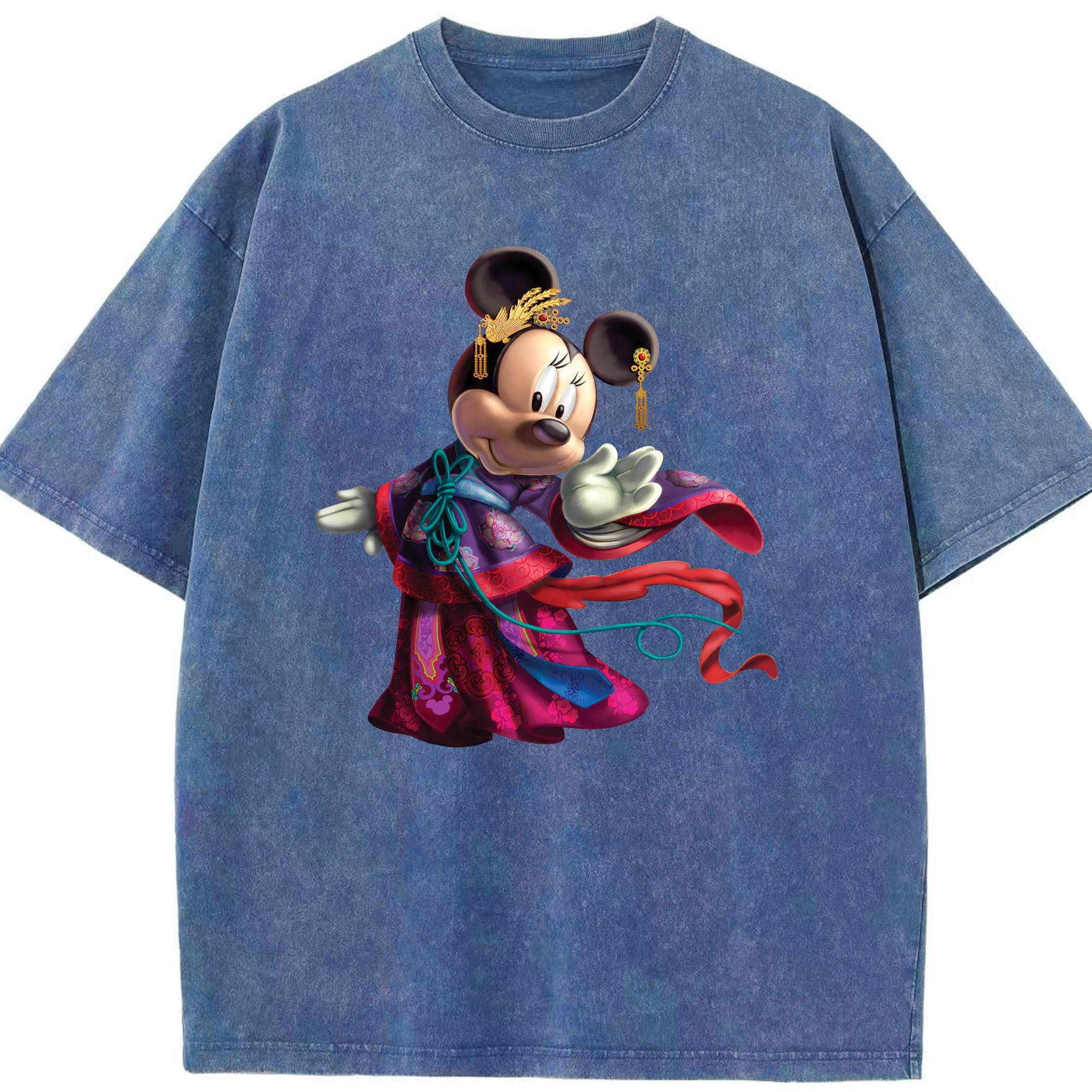 （画像用） ミッキーマウス Mickey Mouse 綿100% ヴィンテージ風 半袖Tシャツ（フロントプリント）