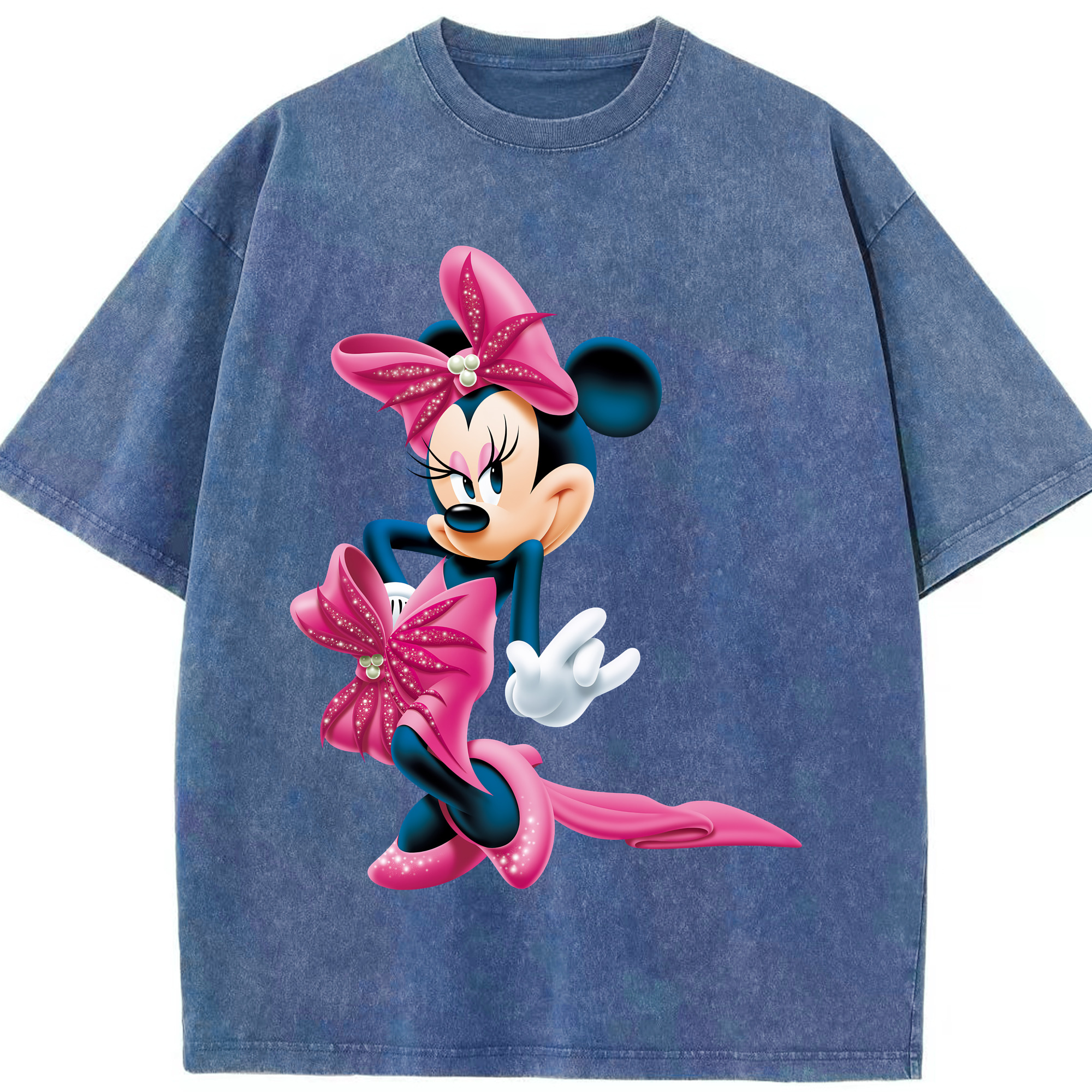 （画像用） ミッキーマウス Mickey Mouse 綿100% ヴィンテージ風 半袖Tシャツ（フロントプリント）