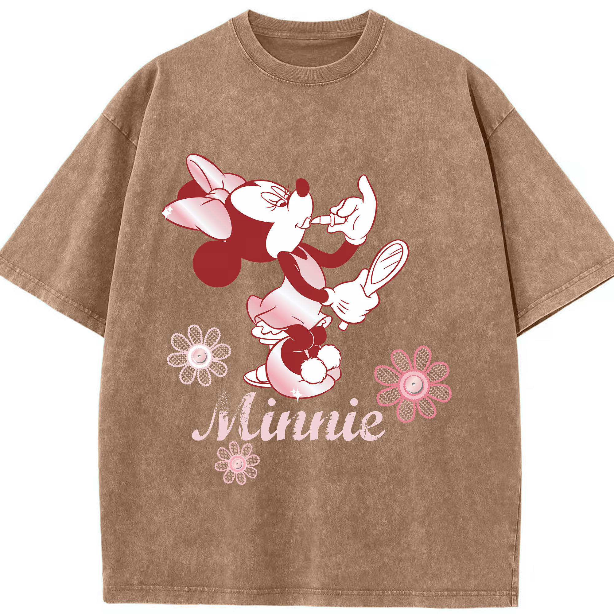 （画像用） ミッキーマウス Mickey Mouse 綿100% ヴィンテージ風 半袖Tシャツ（フロントプリント）