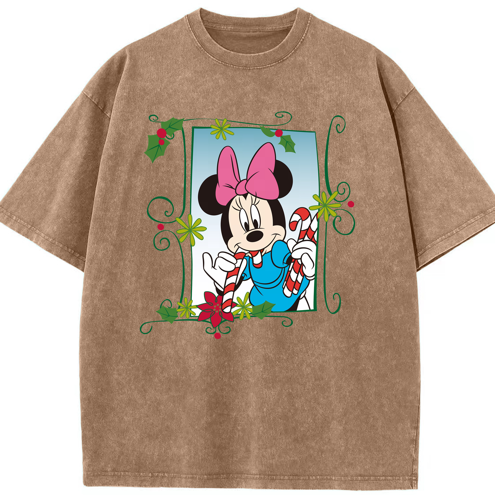 （画像用） ミッキーマウス Mickey Mouse 綿100% ヴィンテージ風 半袖Tシャツ（フロントプリント）