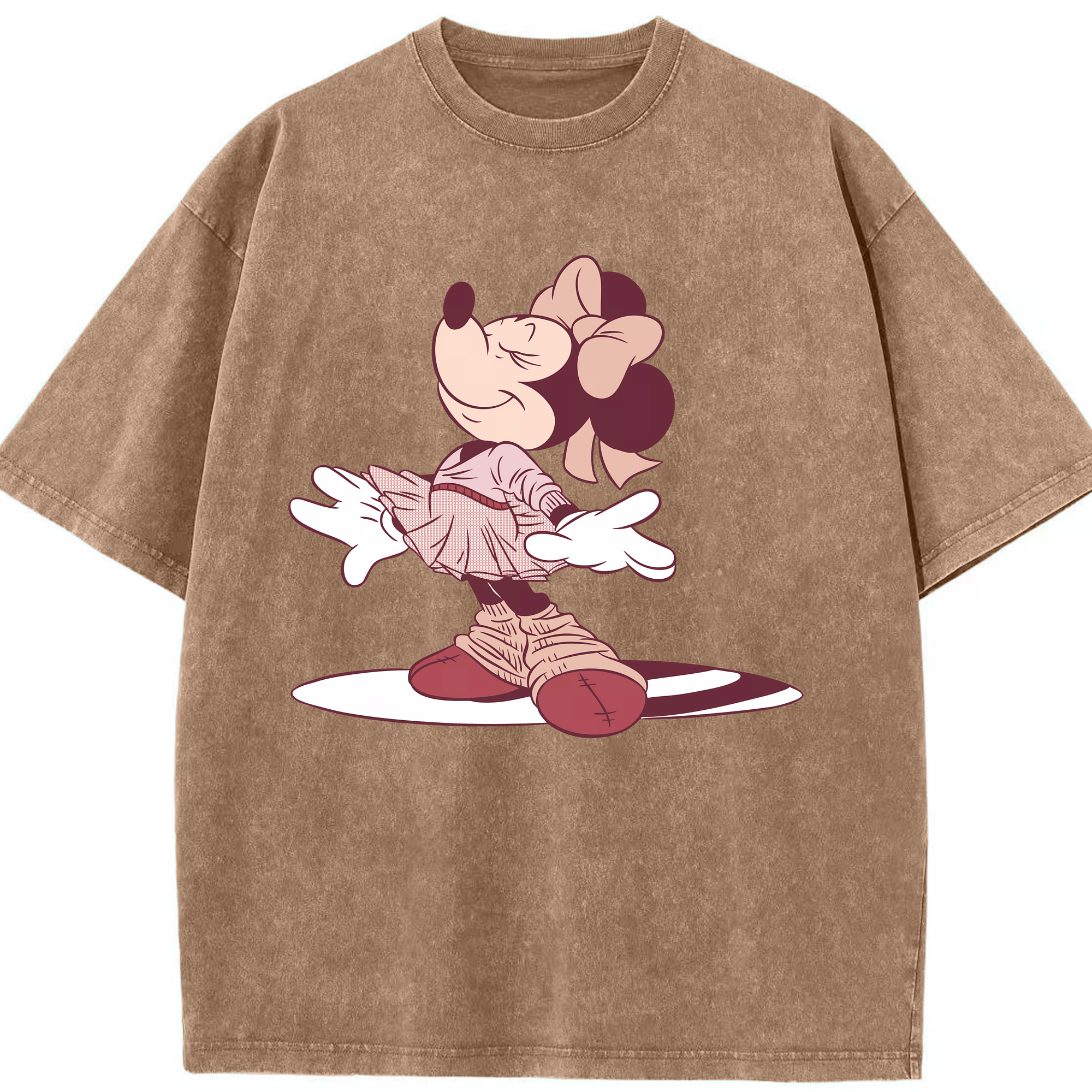 （画像用） ミッキーマウス Mickey Mouse 綿100% ヴィンテージ風 半袖Tシャツ（フロントプリント）