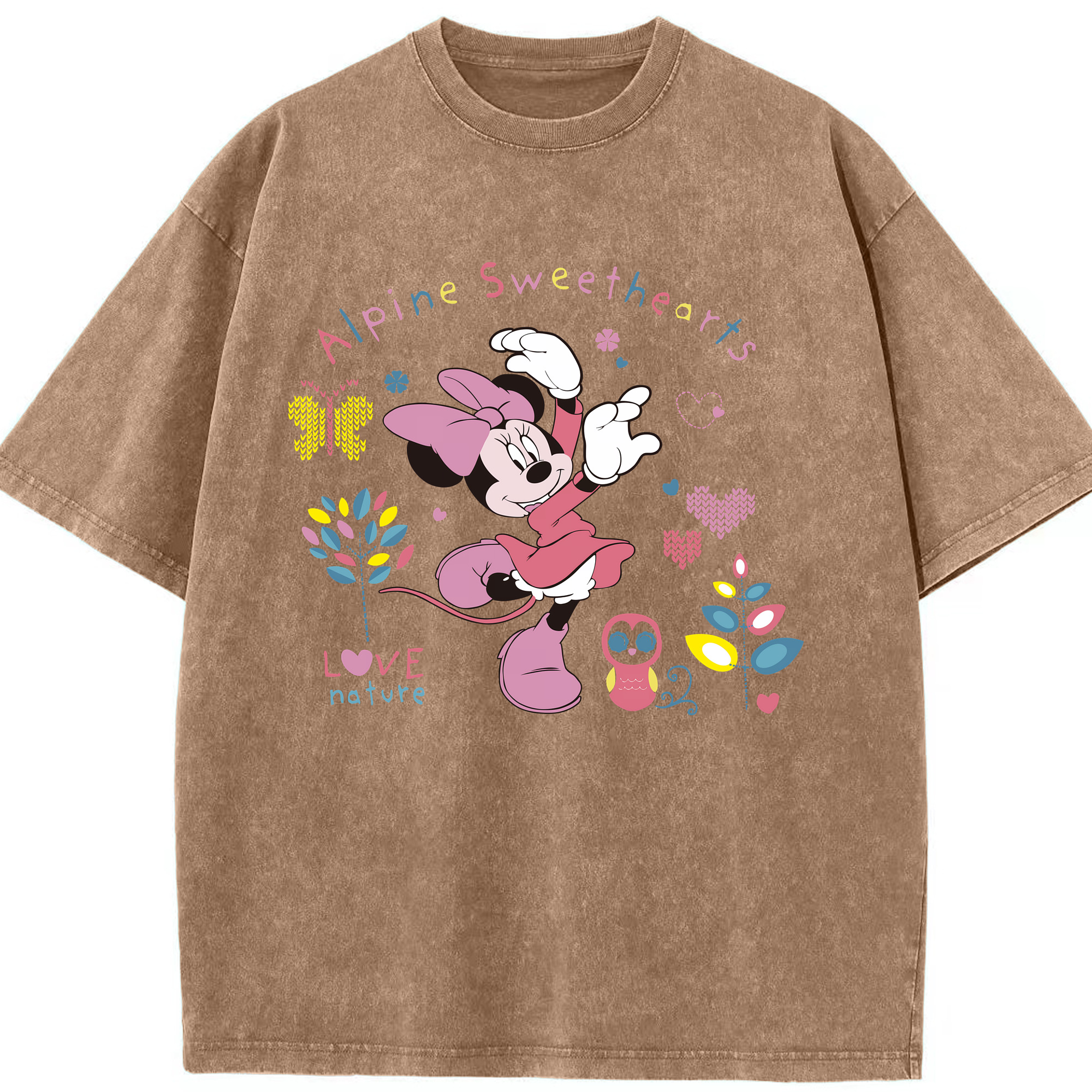 （画像用） ミッキーマウス Mickey Mouse 綿100% ヴィンテージ風 半袖Tシャツ（フロントプリント）