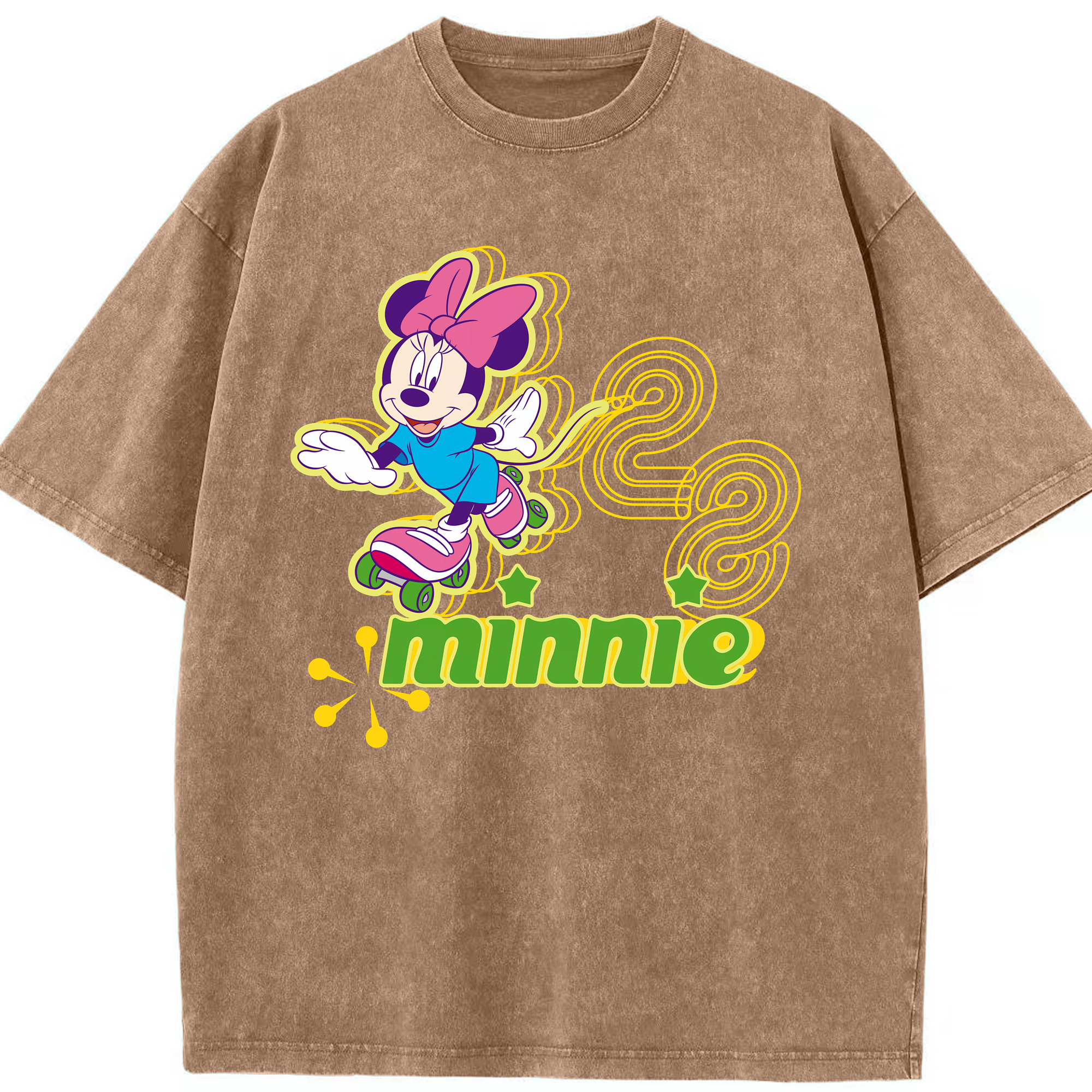 （画像用） ミッキーマウス Mickey Mouse 綿100% ヴィンテージ風 半袖Tシャツ（フロントプリント）