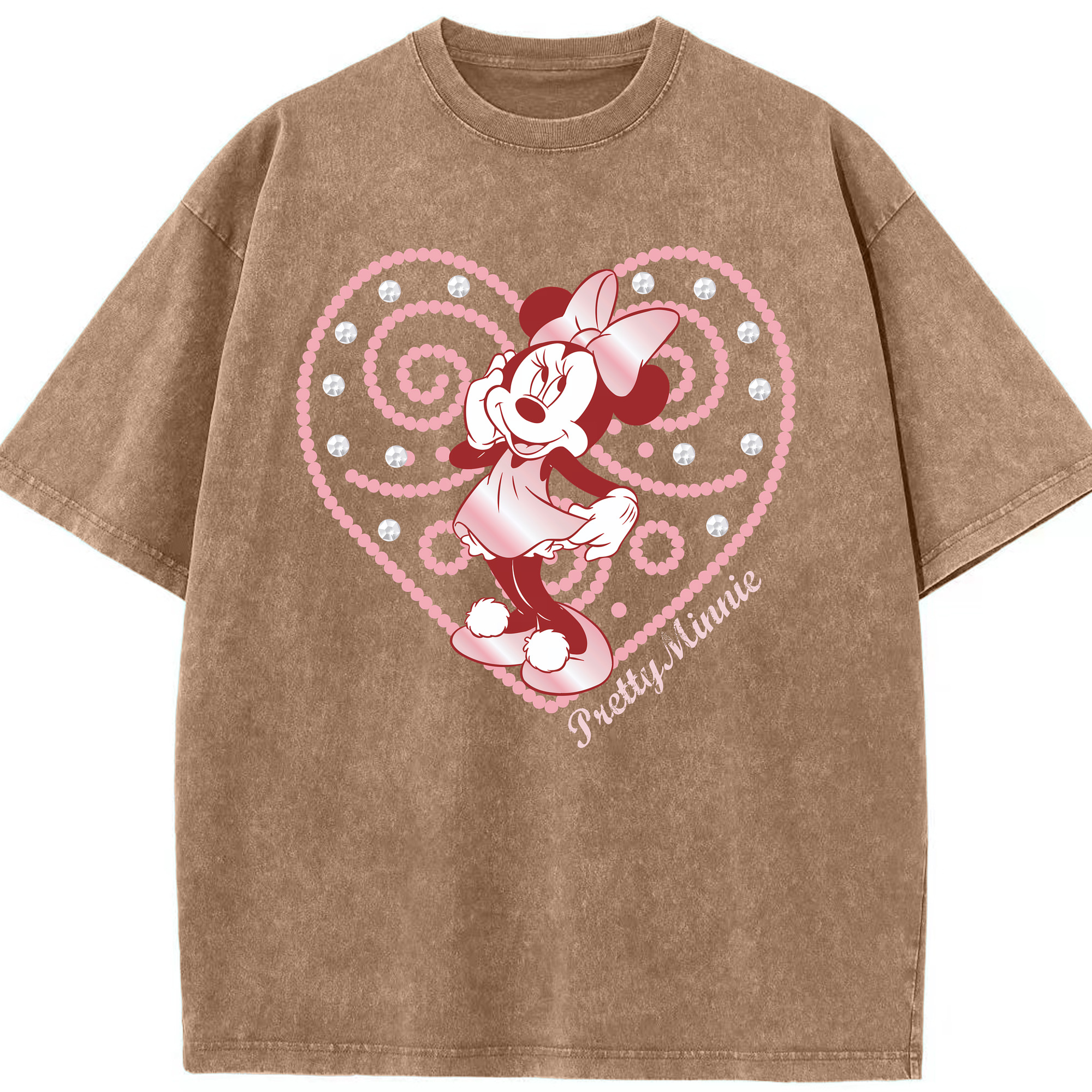 （画像用） ミッキーマウス Mickey Mouse 綿100% ヴィンテージ風 半袖Tシャツ（フロントプリント）