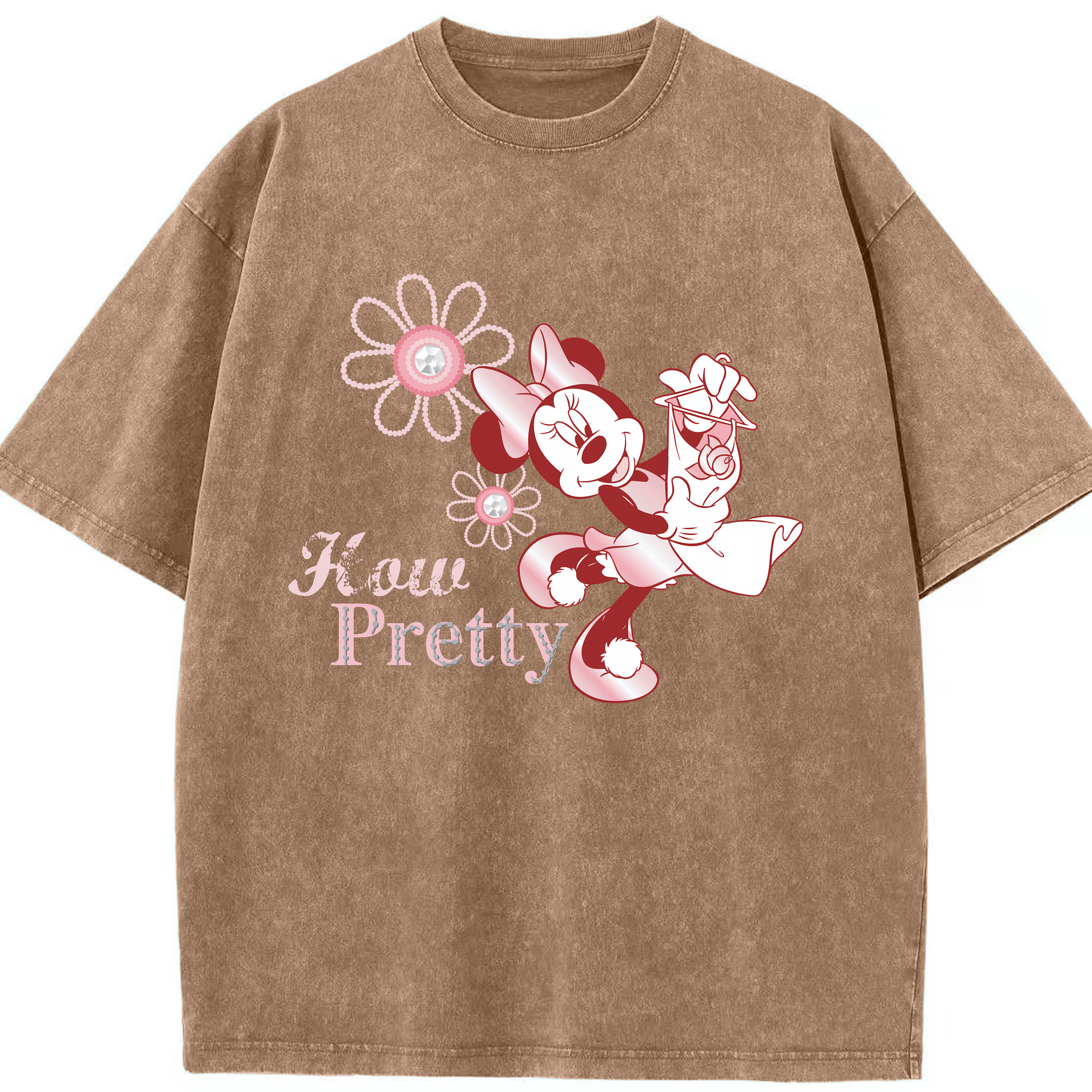 （画像用） ミッキーマウス Mickey Mouse 綿100% ヴィンテージ風 半袖Tシャツ（フロントプリント）
