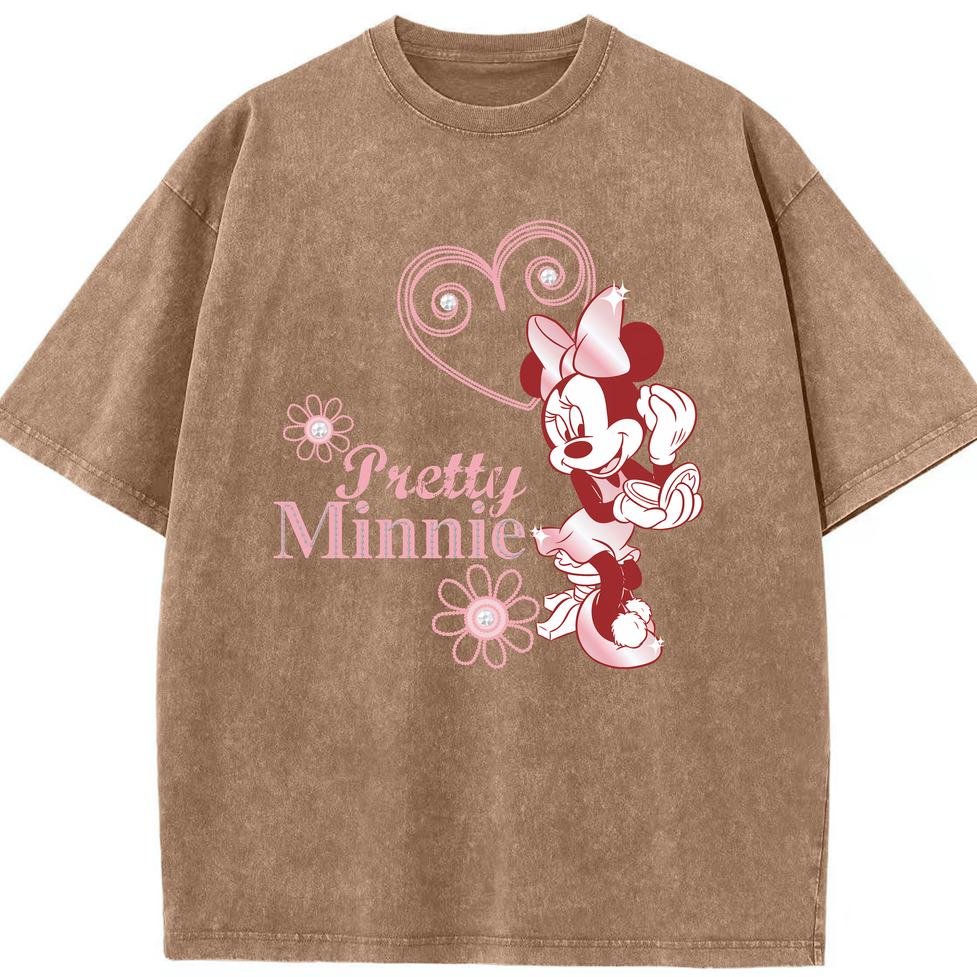 （画像用） ミッキーマウス Mickey Mouse 綿100% ヴィンテージ風 半袖Tシャツ（フロントプリント）