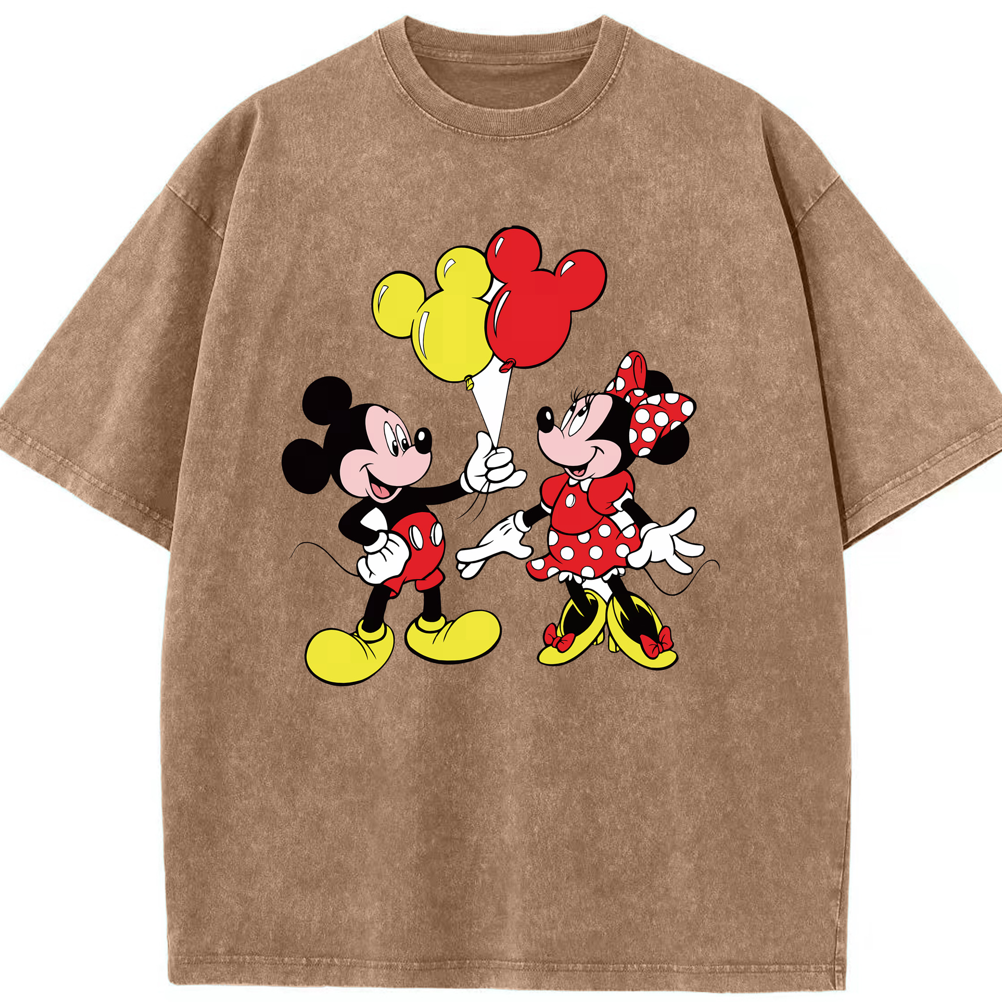 （画像用） ミッキーマウス Mickey Mouse 綿100% ヴィンテージ風 半袖Tシャツ（フロントプリント）