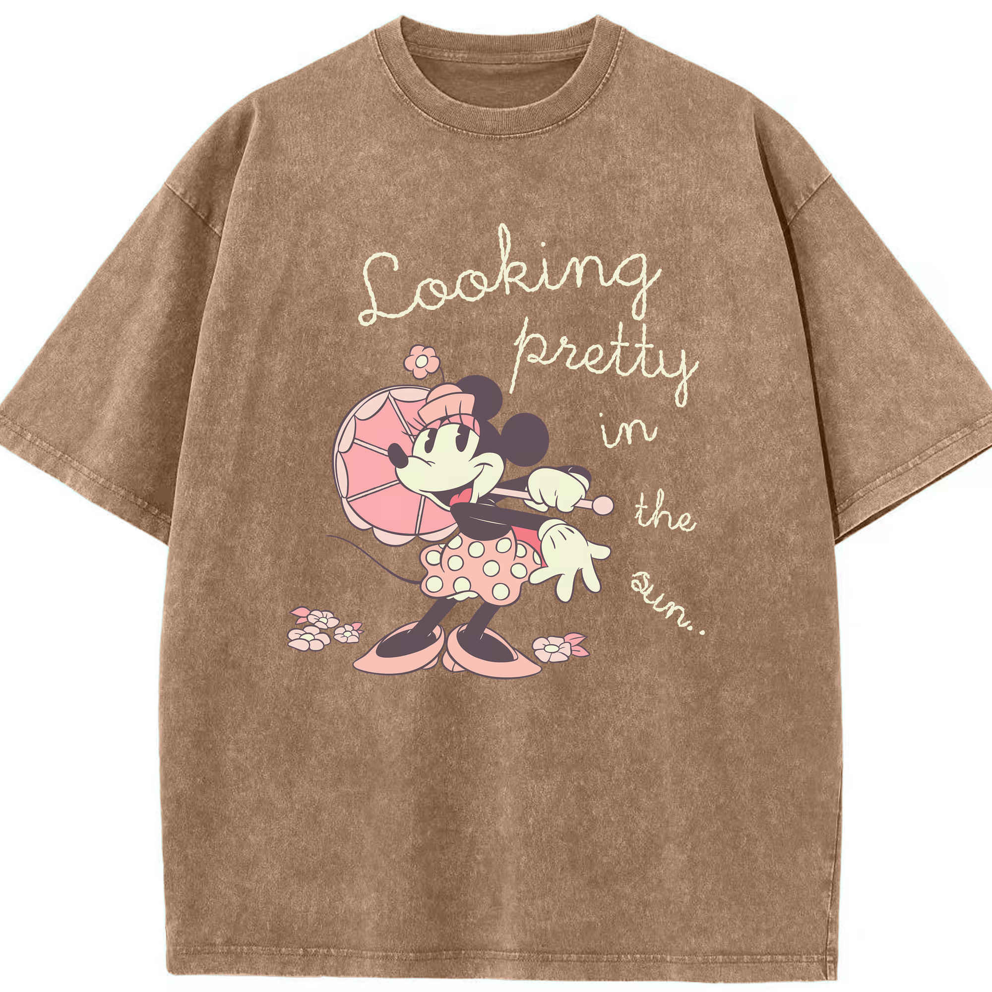 （画像用） ミッキーマウス Mickey Mouse 綿100% ヴィンテージ風 半袖Tシャツ（フロントプリント）