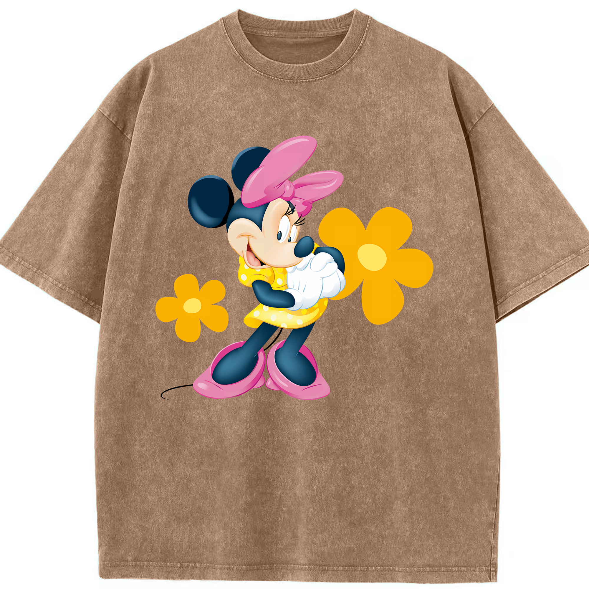 （画像用） ミッキーマウス Mickey Mouse 綿100% ヴィンテージ風 半袖Tシャツ（フロントプリント）