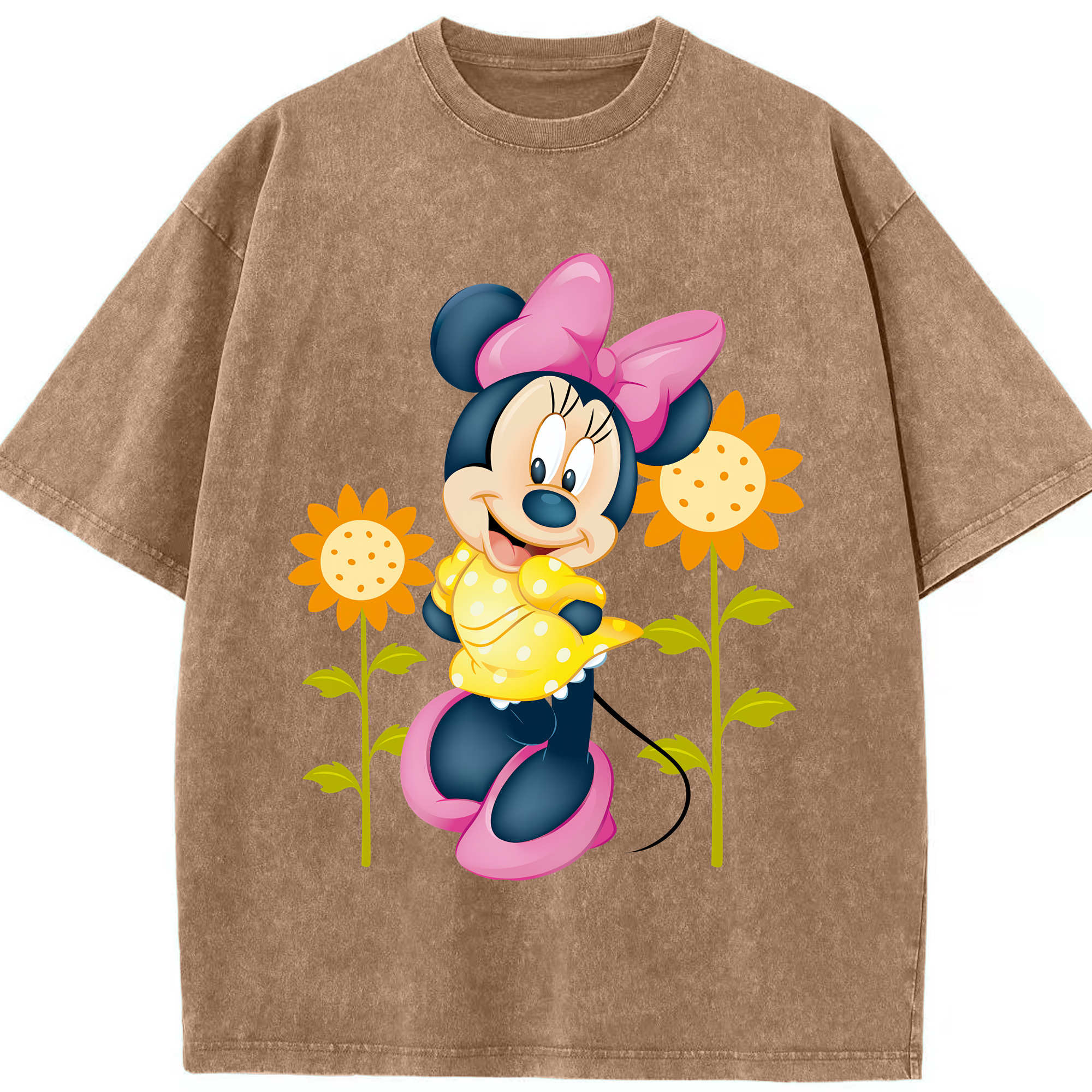 （画像用） ミッキーマウス Mickey Mouse 綿100% ヴィンテージ風 半袖Tシャツ（フロントプリント）