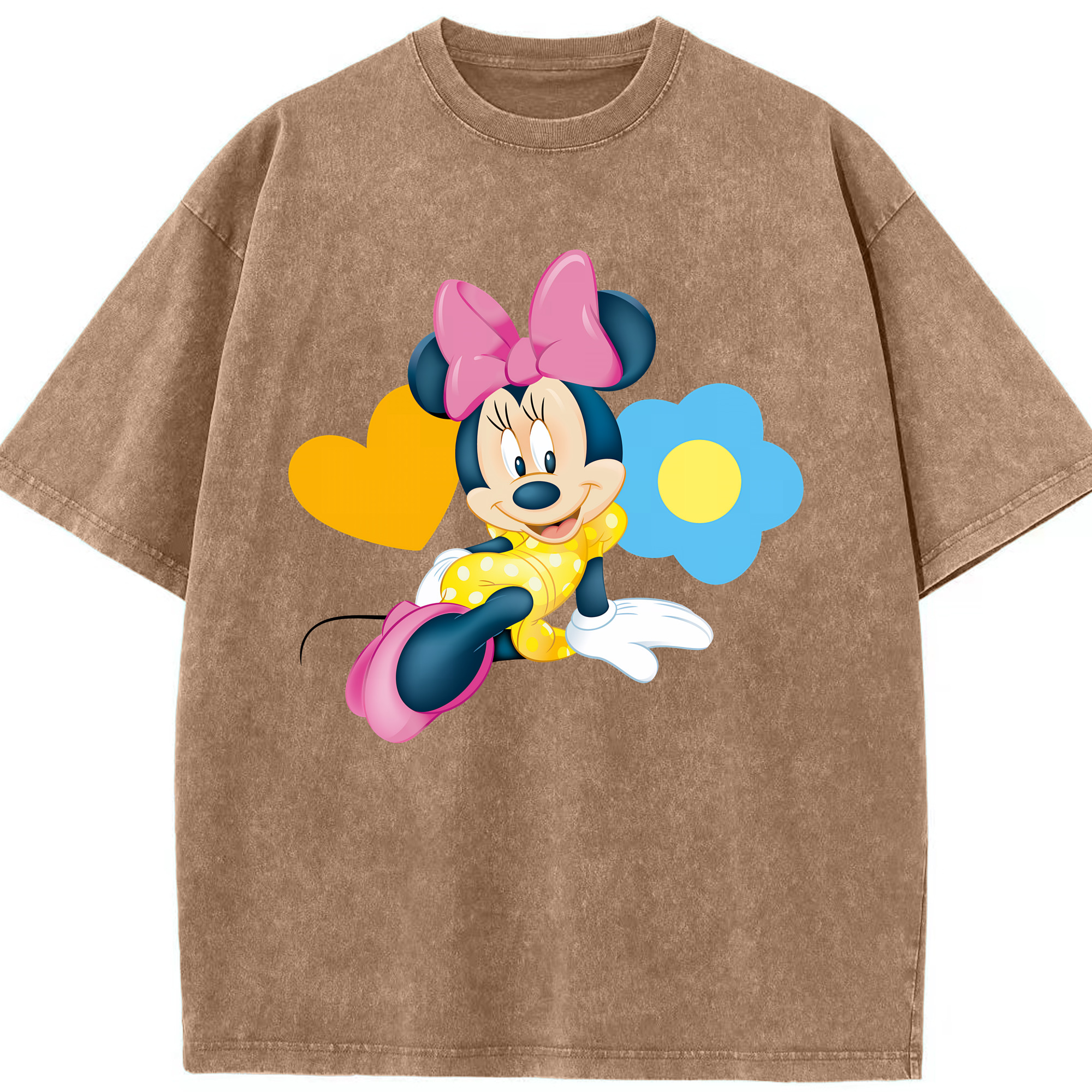 （画像用） ミッキーマウス Mickey Mouse 綿100% ヴィンテージ風 半袖Tシャツ（フロントプリント）