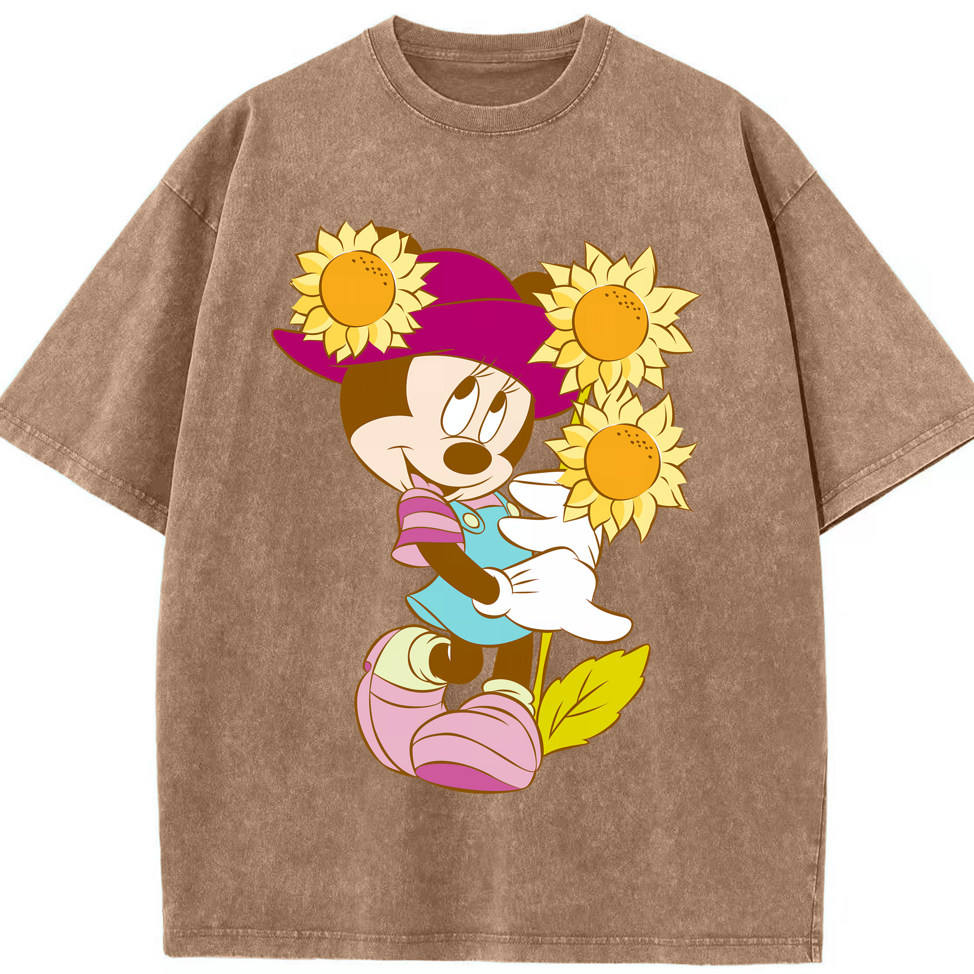（画像用） ミッキーマウス Mickey Mouse 綿100% ヴィンテージ風 半袖Tシャツ（フロントプリント）
