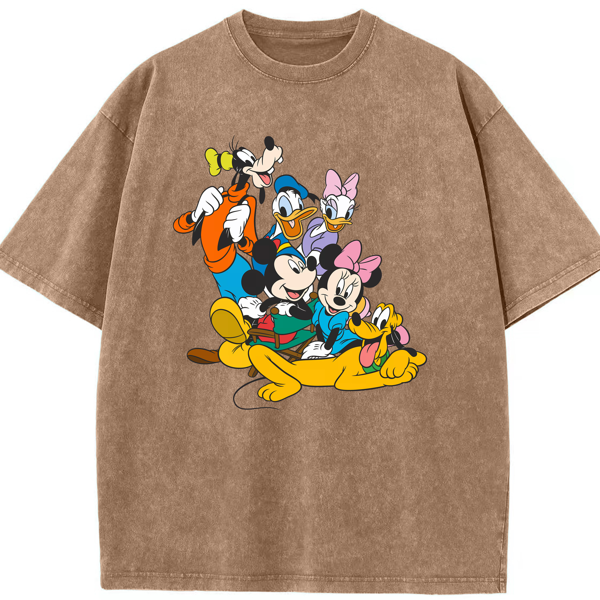 （画像用） ミッキーマウス Mickey Mouse 綿100% ヴィンテージ風 半袖Tシャツ（フロントプリント）