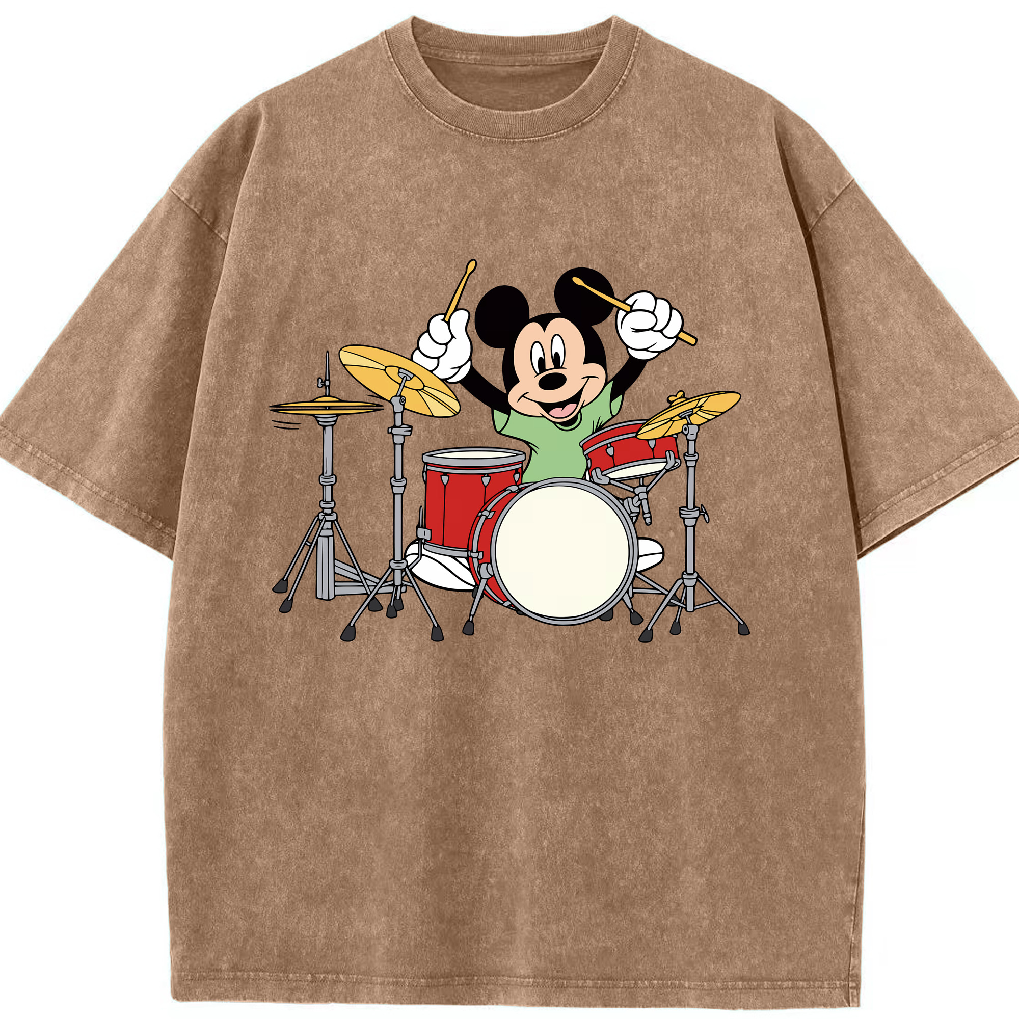 （画像用） ミッキーマウス Mickey Mouse 綿100% ヴィンテージ風 半袖Tシャツ（フロントプリント）