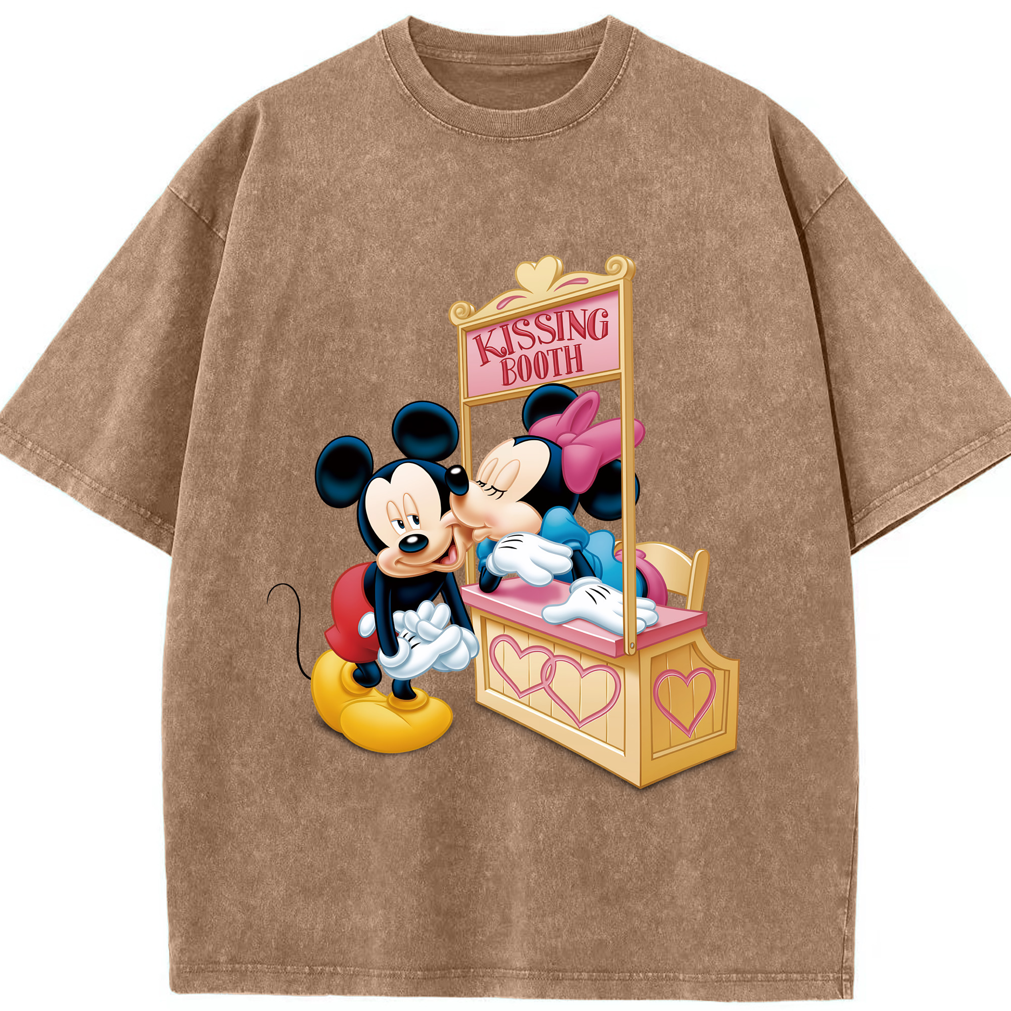 （画像用） ミッキーマウス Mickey Mouse 綿100% ヴィンテージ風 半袖Tシャツ（フロントプリント）