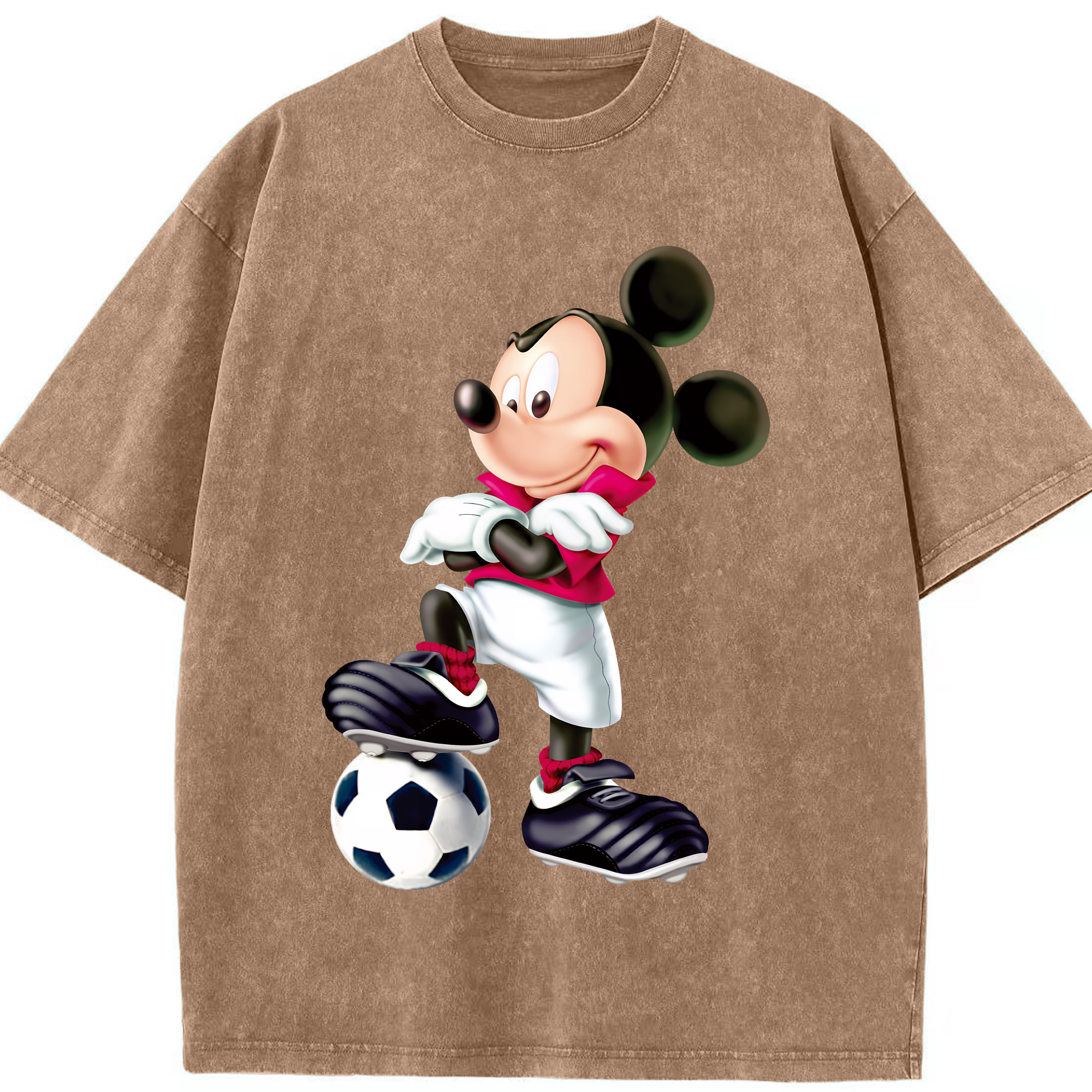 ミッキーマウス Mickey Mouse 綿100% ヴィンテージ風 半袖Tシャツ（フロントプリント）