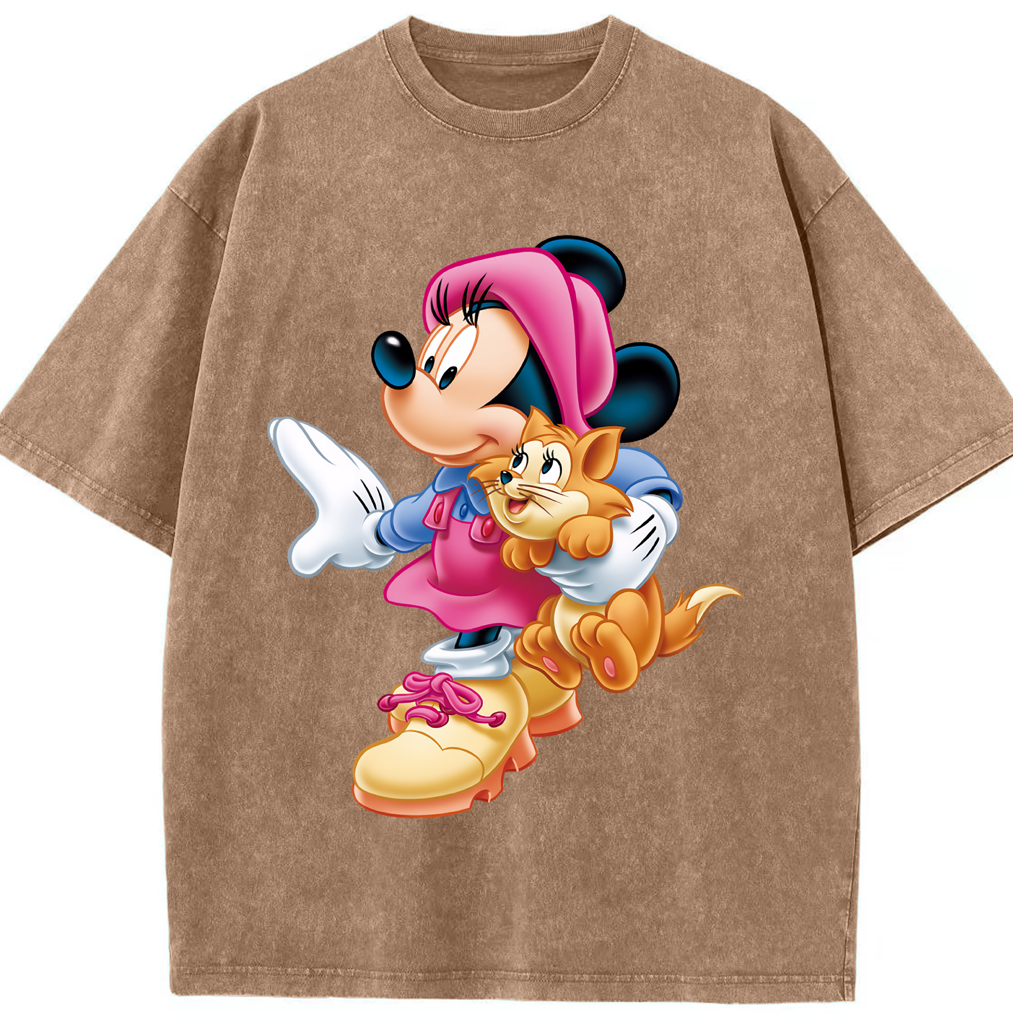 （画像用） ミッキーマウス Mickey Mouse 綿100% ヴィンテージ風 半袖Tシャツ（フロントプリント）