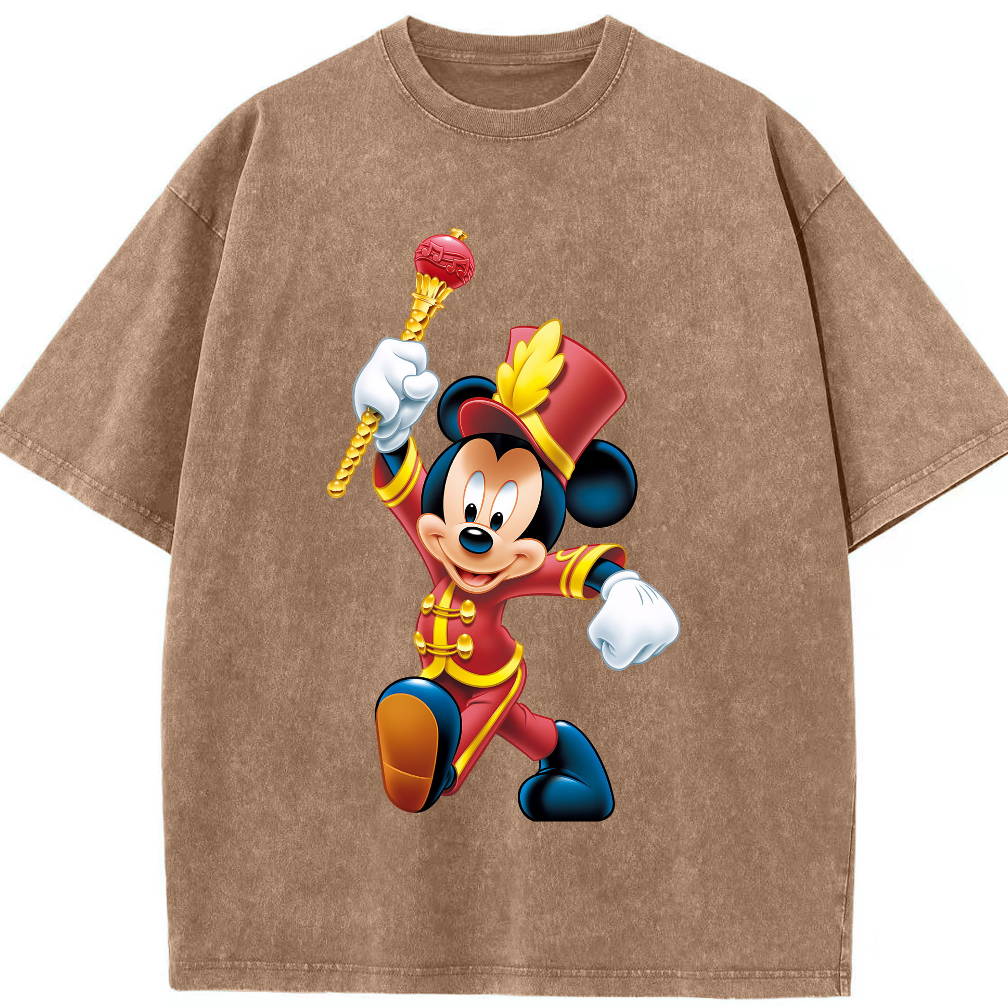 （画像用） ミッキーマウス Mickey Mouse 綿100% ヴィンテージ風 半袖Tシャツ（フロントプリント）