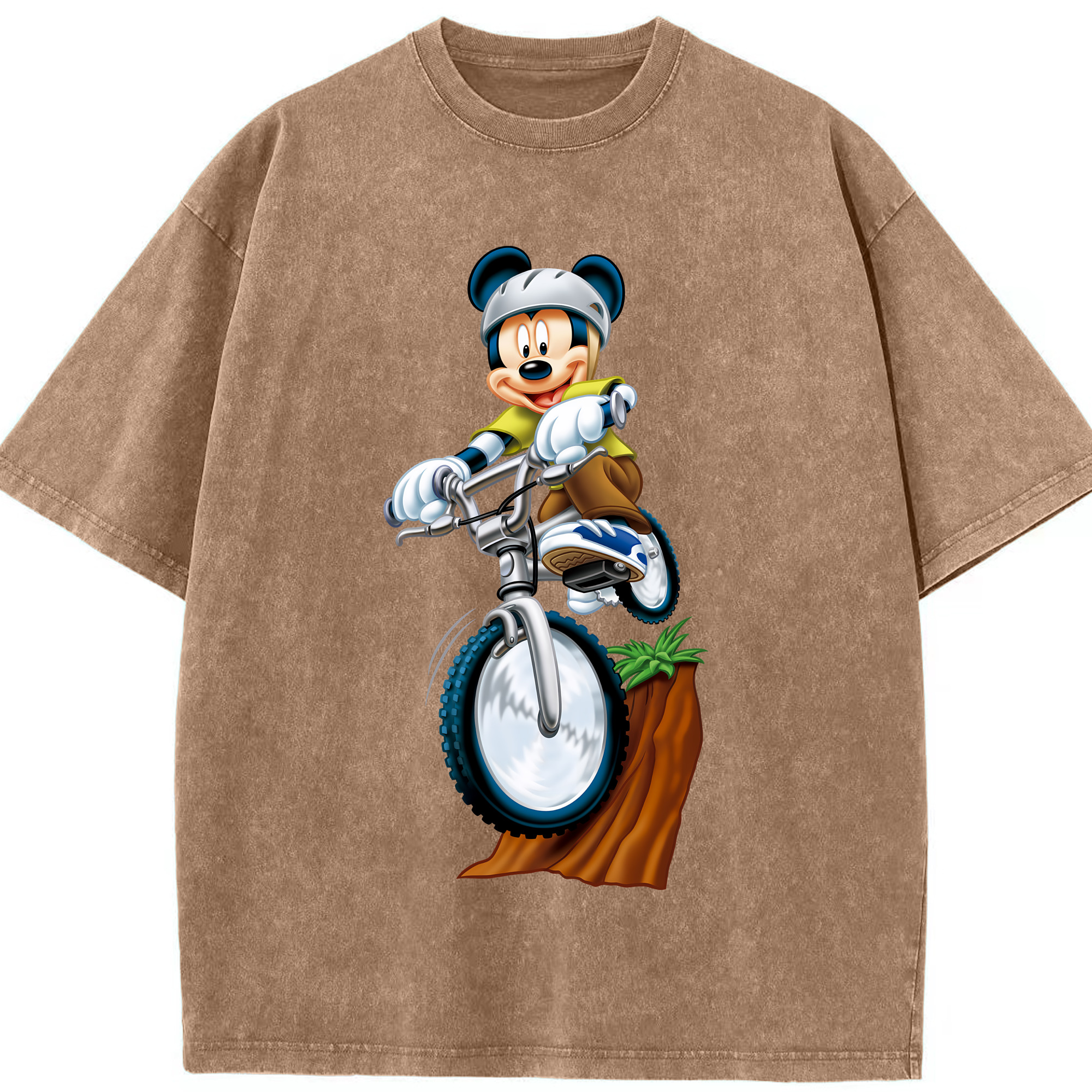 （画像用） ミッキーマウス Mickey Mouse 綿100% ヴィンテージ風 半袖Tシャツ（フロントプリント）