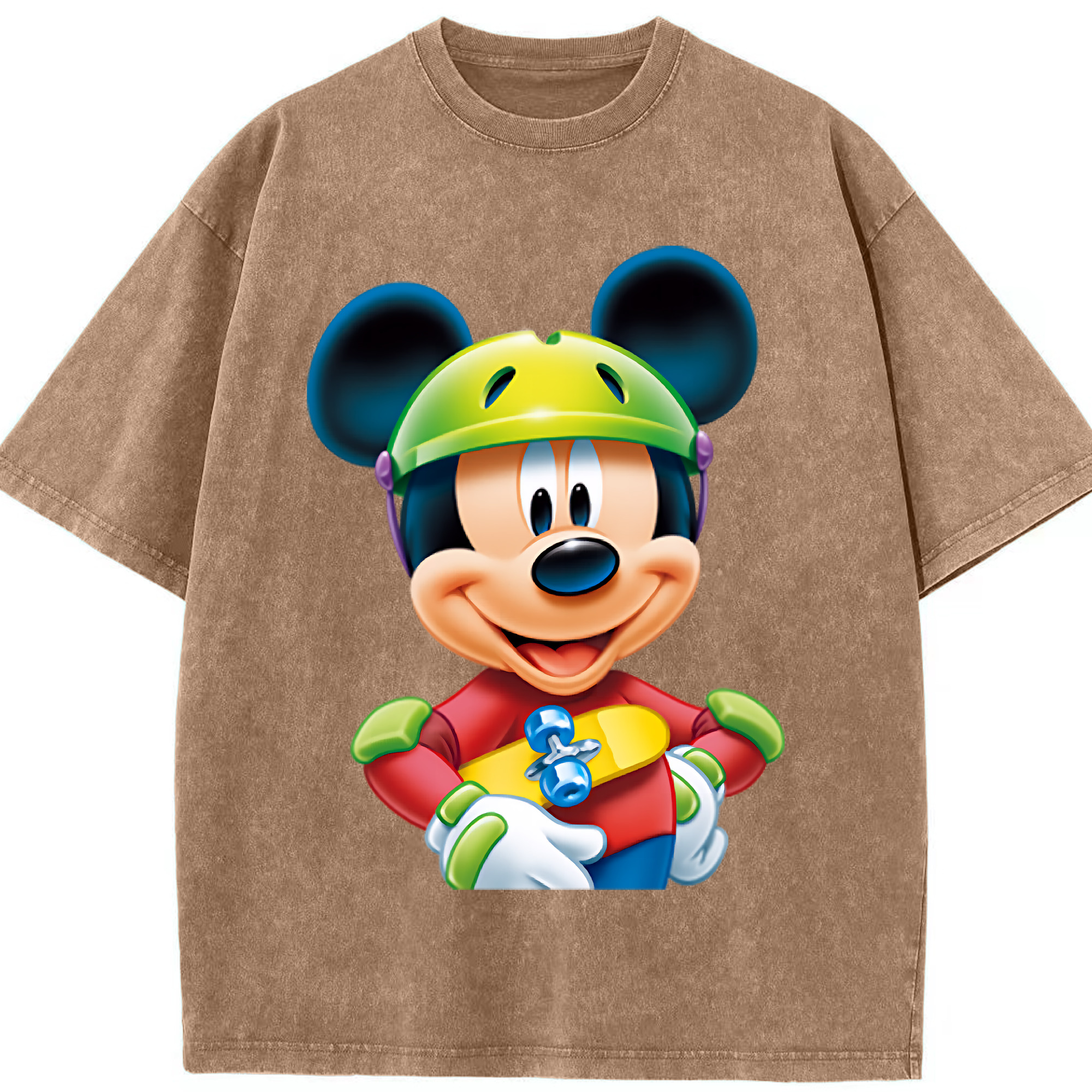 （画像用） ミッキーマウス Mickey Mouse 綿100% ヴィンテージ風 半袖Tシャツ（フロントプリント）