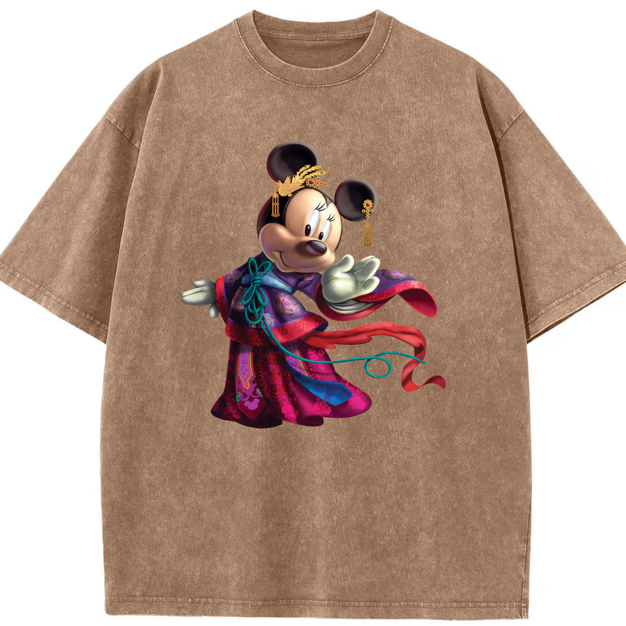 （画像用） ミッキーマウス Mickey Mouse 綿100% ヴィンテージ風 半袖Tシャツ（フロントプリント）