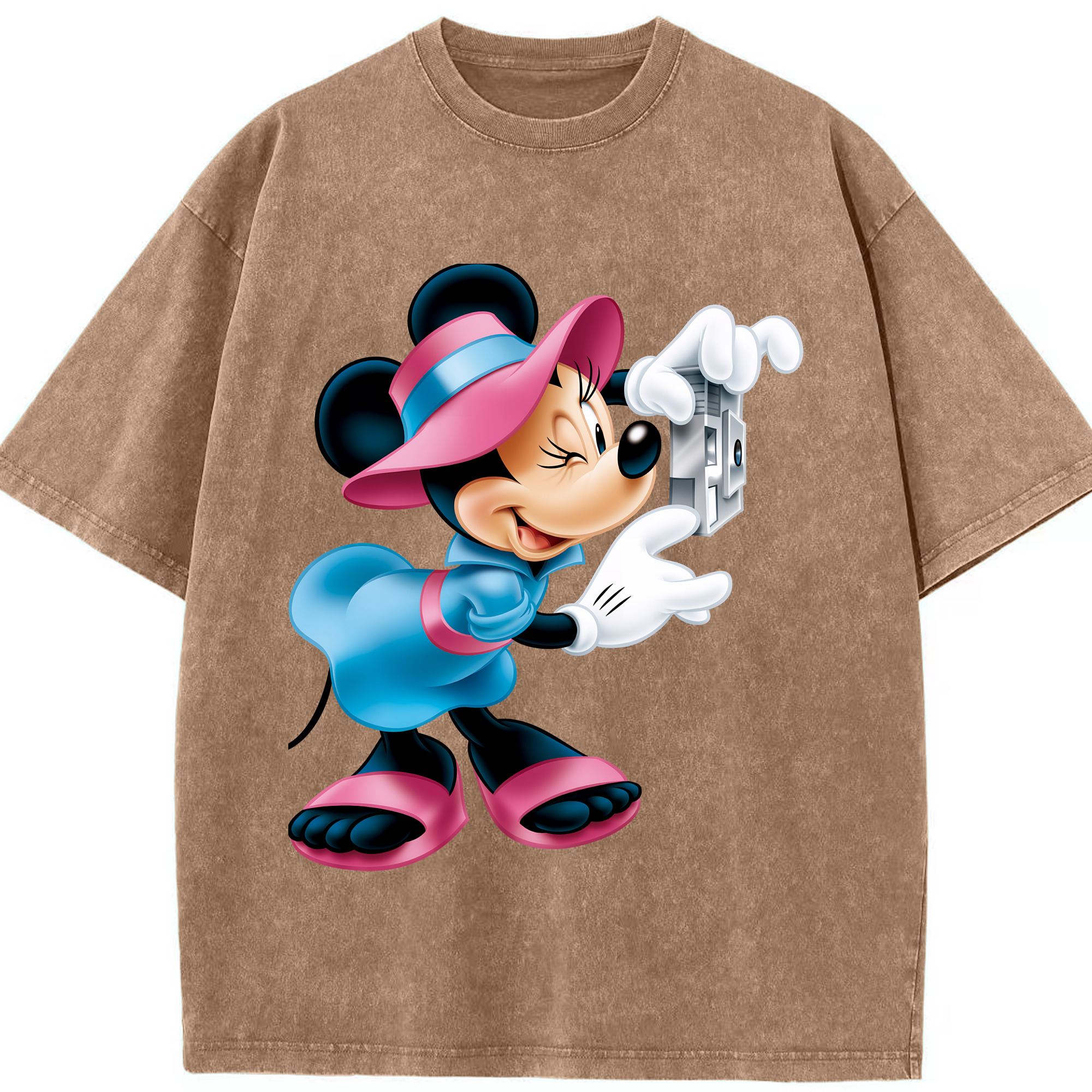 （画像用） ミッキーマウス Mickey Mouse 綿100% ヴィンテージ風 半袖Tシャツ（フロントプリント）