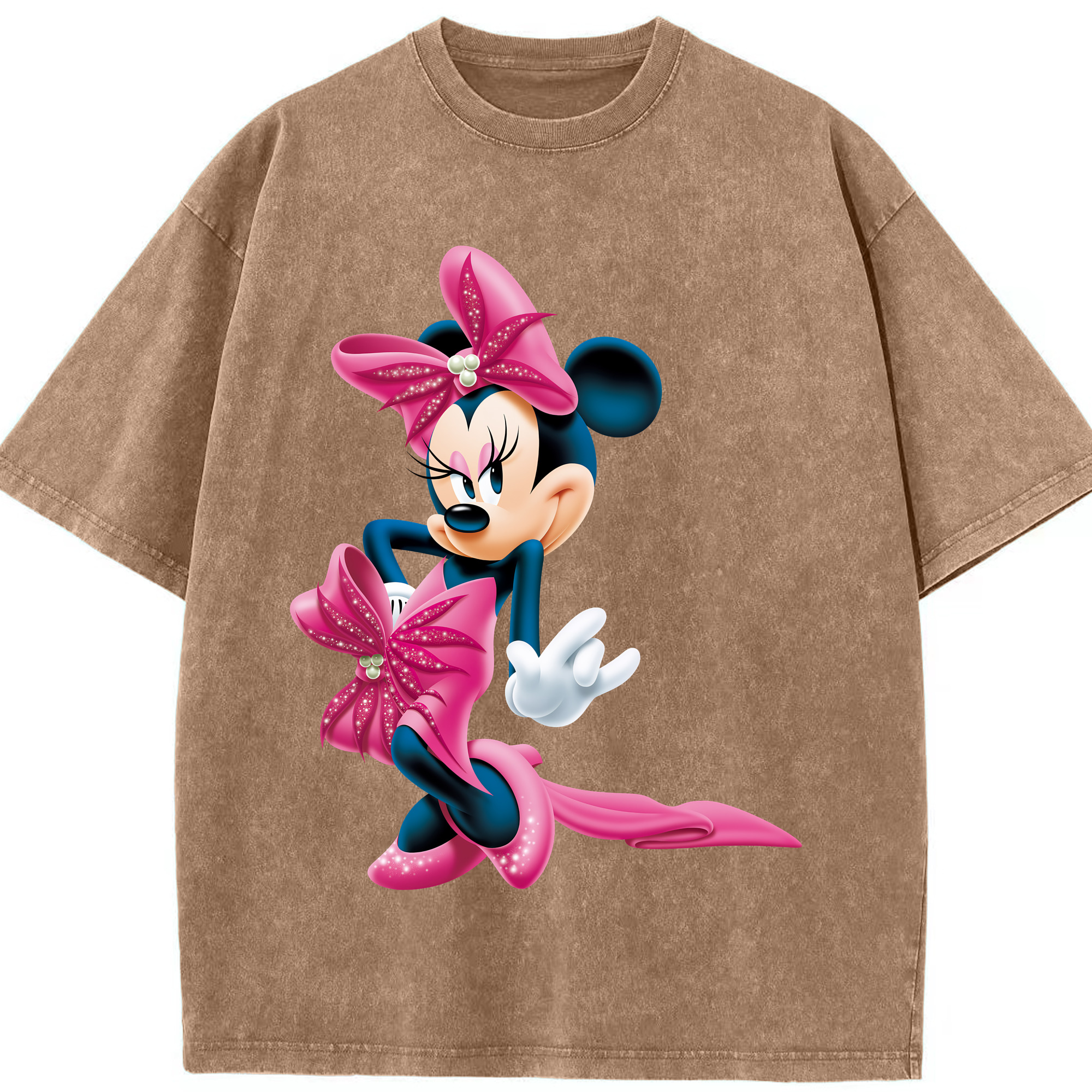 （画像用） ミッキーマウス Mickey Mouse 綿100% ヴィンテージ風 半袖Tシャツ（フロントプリント）