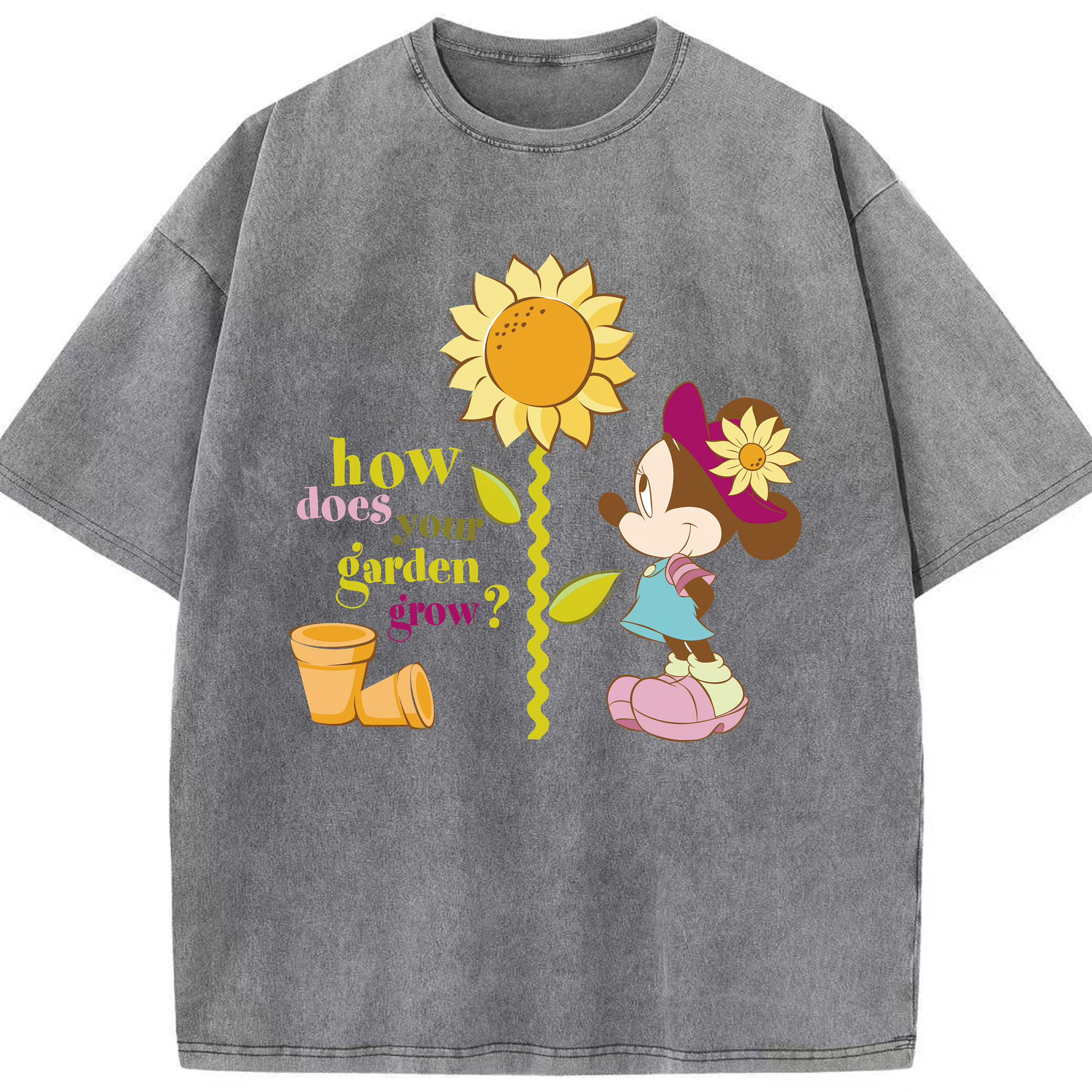 （画像用） ミッキーマウス Mickey Mouse 綿100% ヴィンテージ風 半袖Tシャツ（フロントプリント）