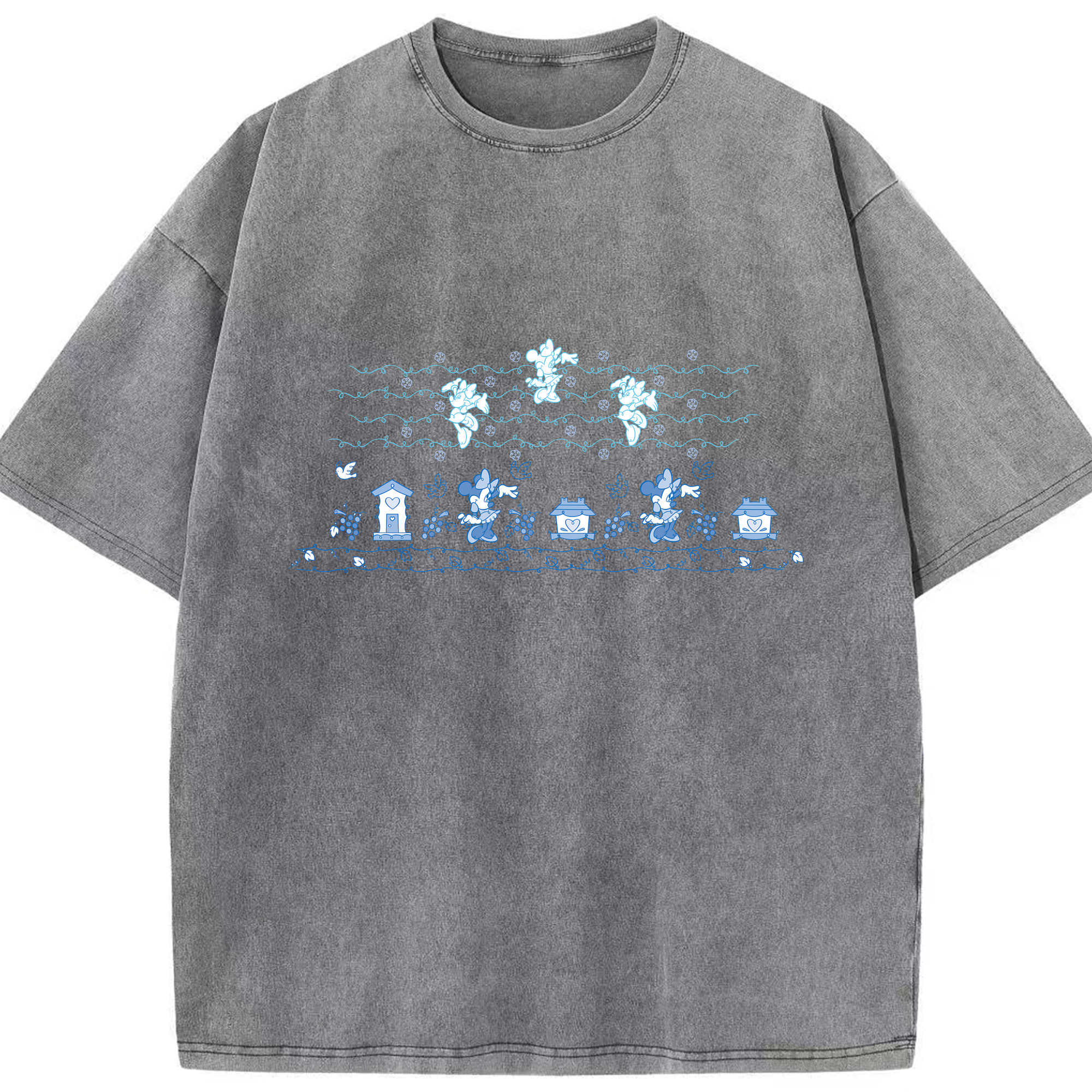 （画像用） ミッキーマウス Mickey Mouse 綿100% ヴィンテージ風 半袖Tシャツ（フロントプリント）