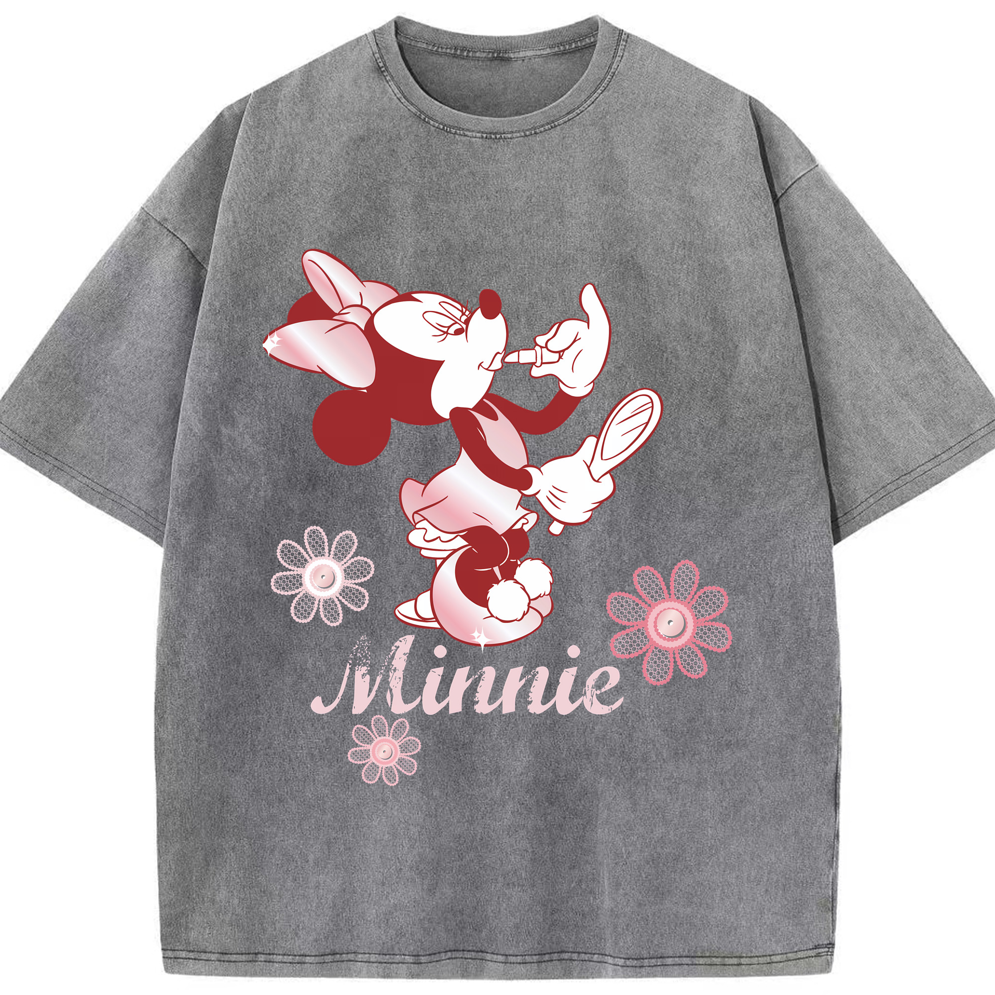 （画像用） ミッキーマウス Mickey Mouse 綿100% ヴィンテージ風 半袖Tシャツ（フロントプリント）