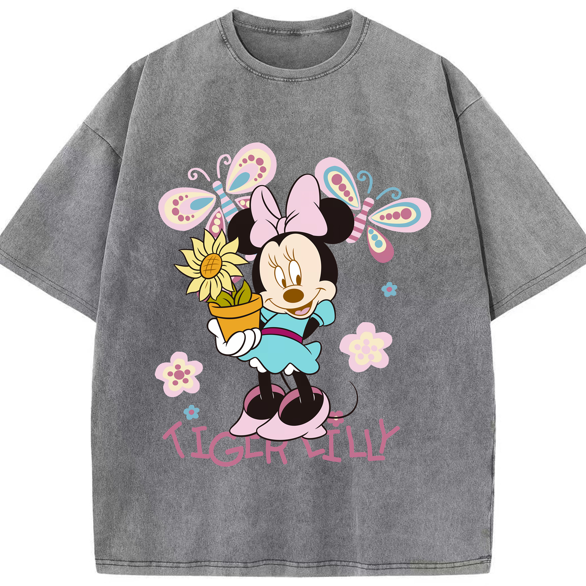 （画像用） ミッキーマウス Mickey Mouse 綿100% ヴィンテージ風 半袖Tシャツ（フロントプリント）