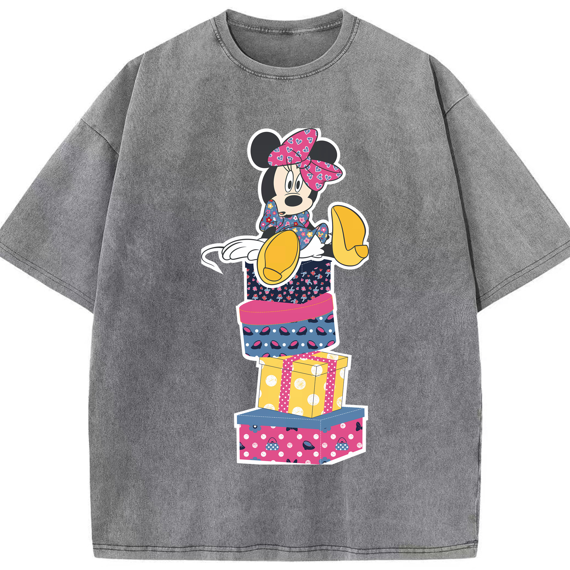 （画像用） ミッキーマウス Mickey Mouse 綿100% ヴィンテージ風 半袖Tシャツ（フロントプリント）